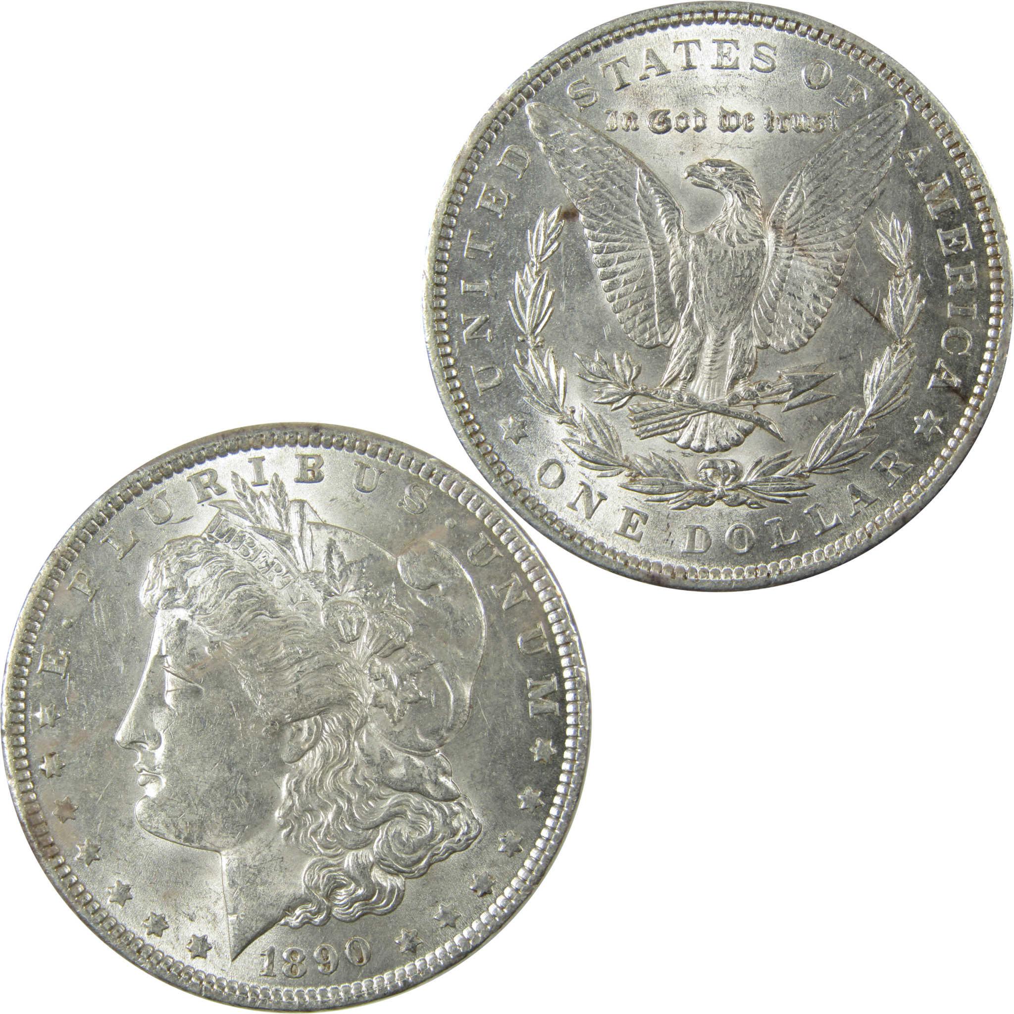 1890 Morgan Silver Dollar AU About Uncirculated Details SKU:CP1391 - Morgan coin - Morgan silver dollar - Morgan silver dollar for sale - Profile Coins &amp; Collectibles