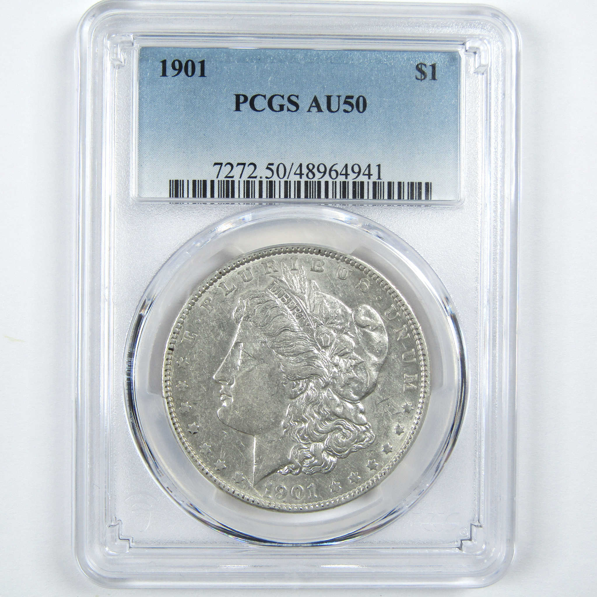 1901 Morgan Dollar AU 50 PCGS Silver $1 Coin SKU:I13078 - Morgan coin - Morgan silver dollar - Morgan silver dollar for sale - Profile Coins &amp; Collectibles
