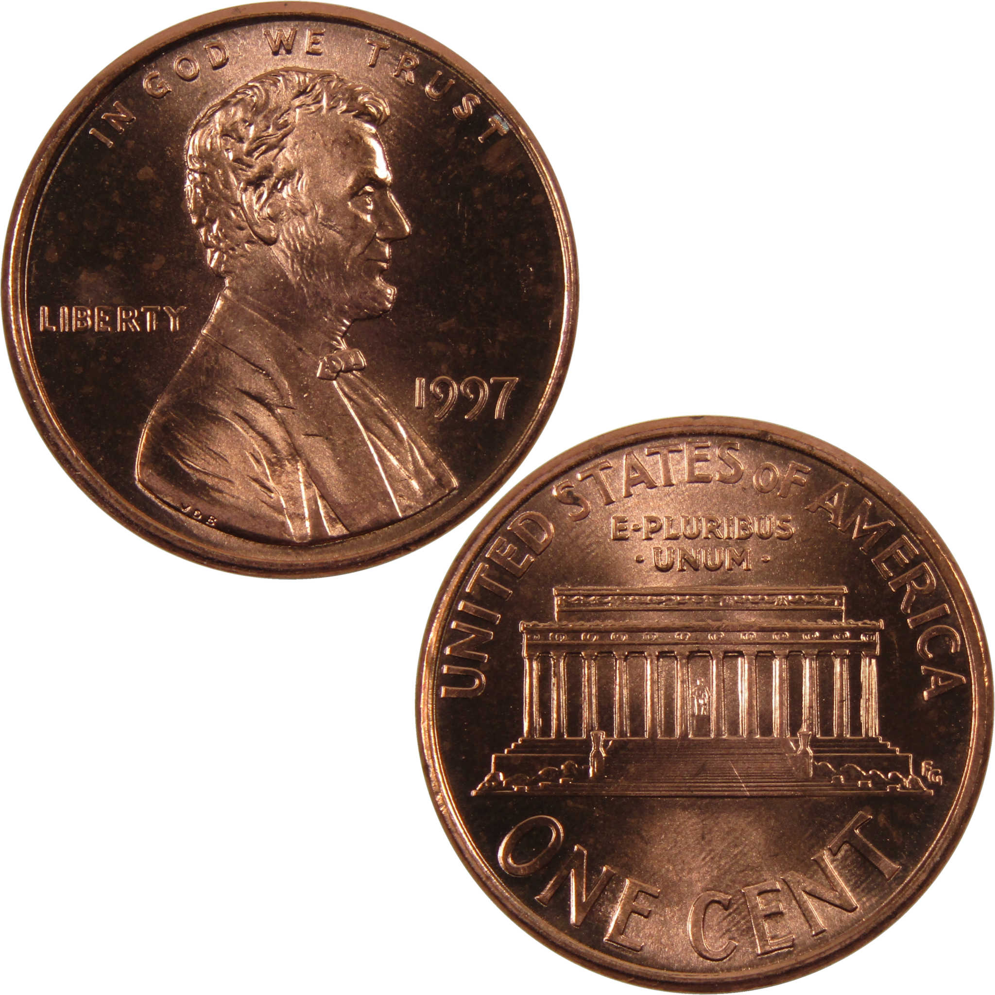 1997 Lincoln Memorial Cent BU Uncirculated Penny 1c Coin