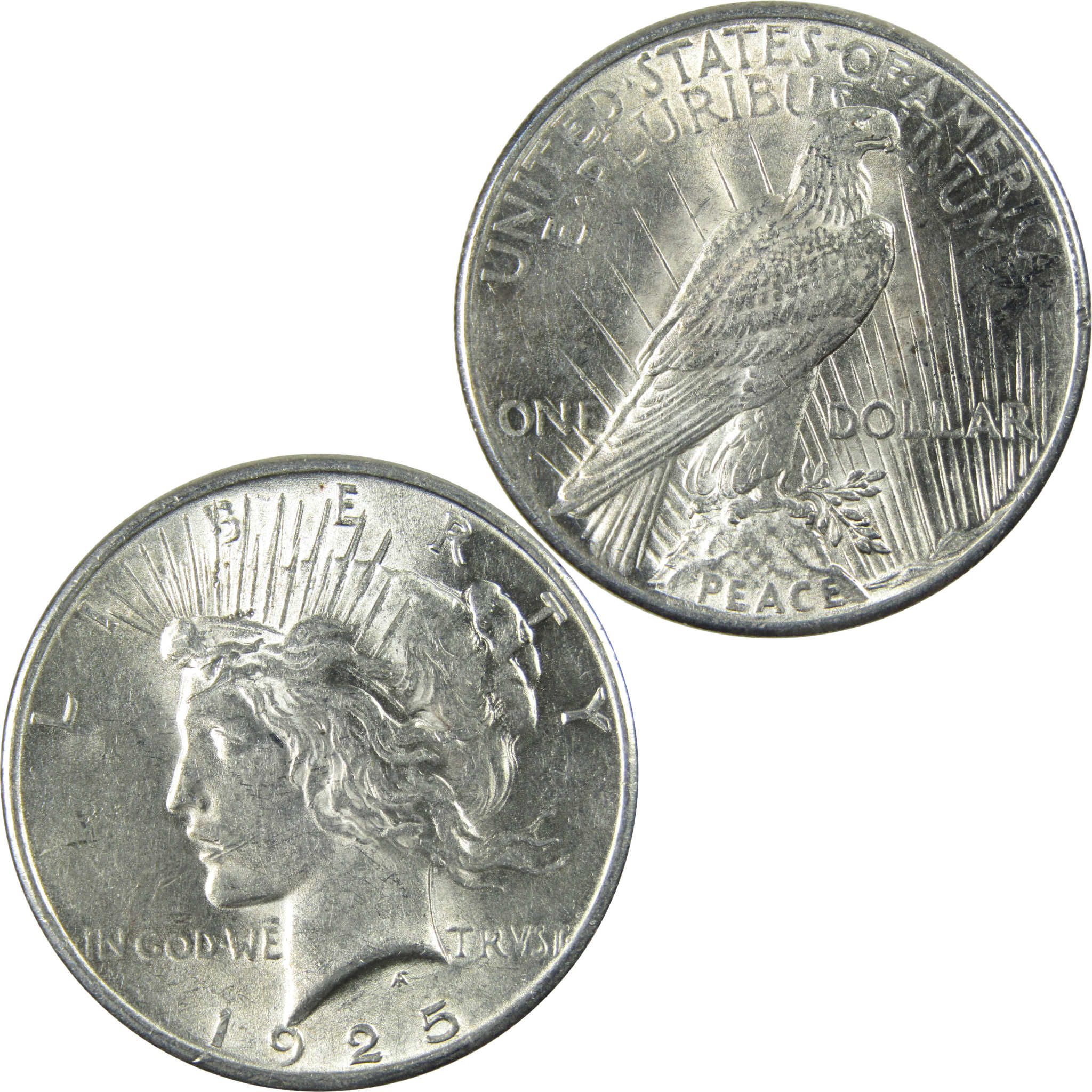 1925 Peace Dollar AU About Uncirculated Silver $1 Coin SKU:I15100