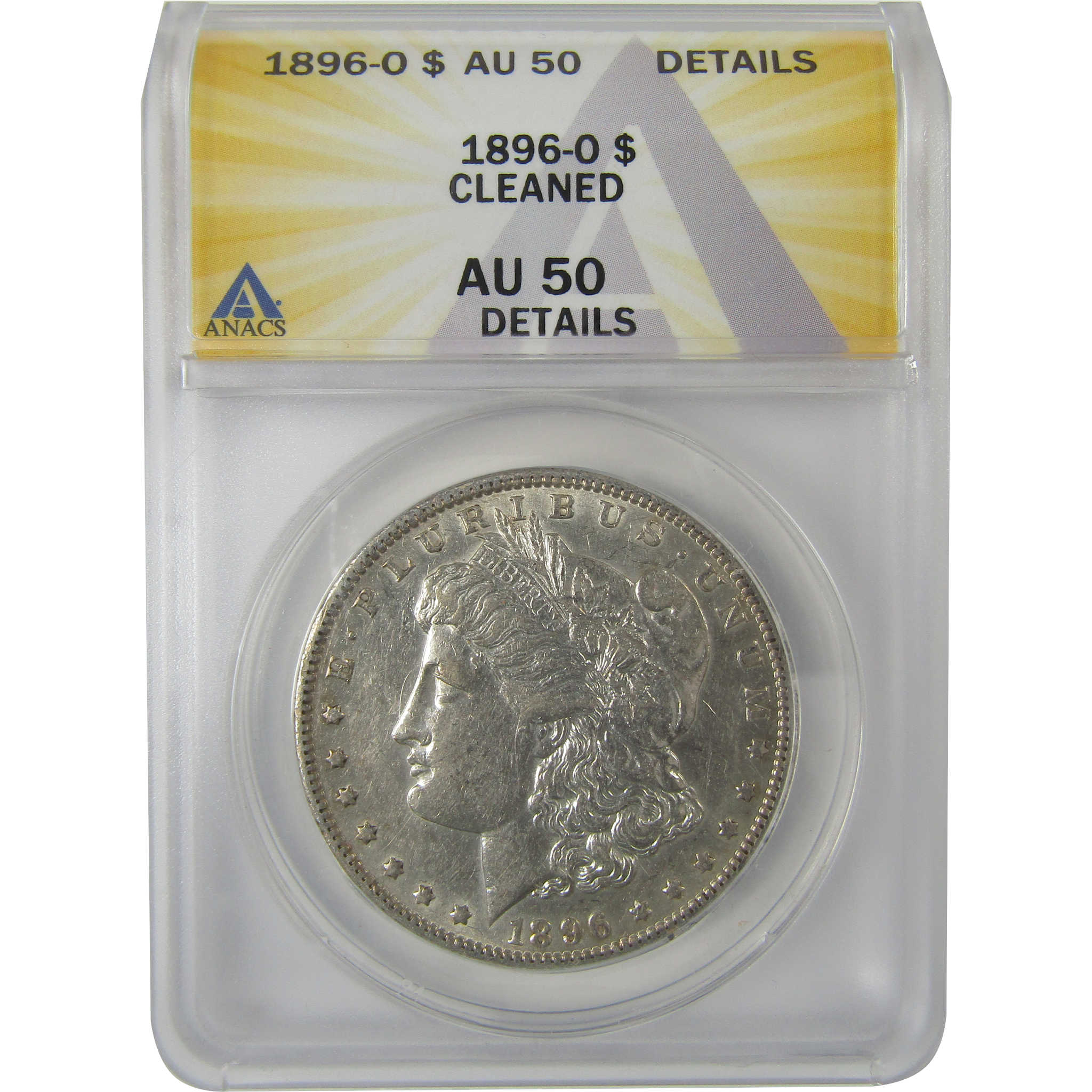 1896 O Morgan Dollar AU 50 Details ANACS Silver $1 Coin SKU:I18951 - Morgan coin - Morgan silver dollar - Morgan silver dollar for sale - Profile Coins &amp; Collectibles