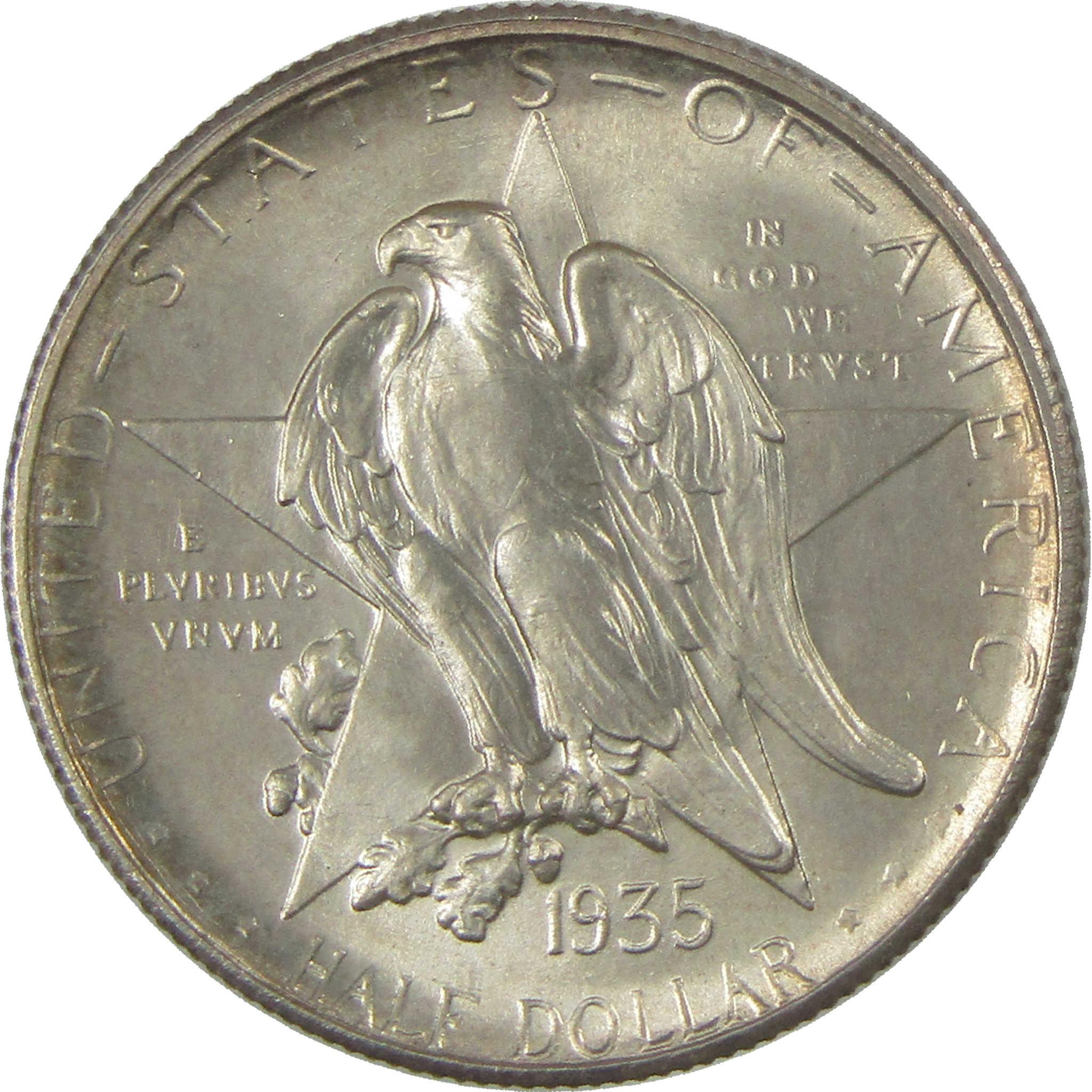 1935 D Texas Commemorative Silver Half Dollar BU Gem Uncirculated