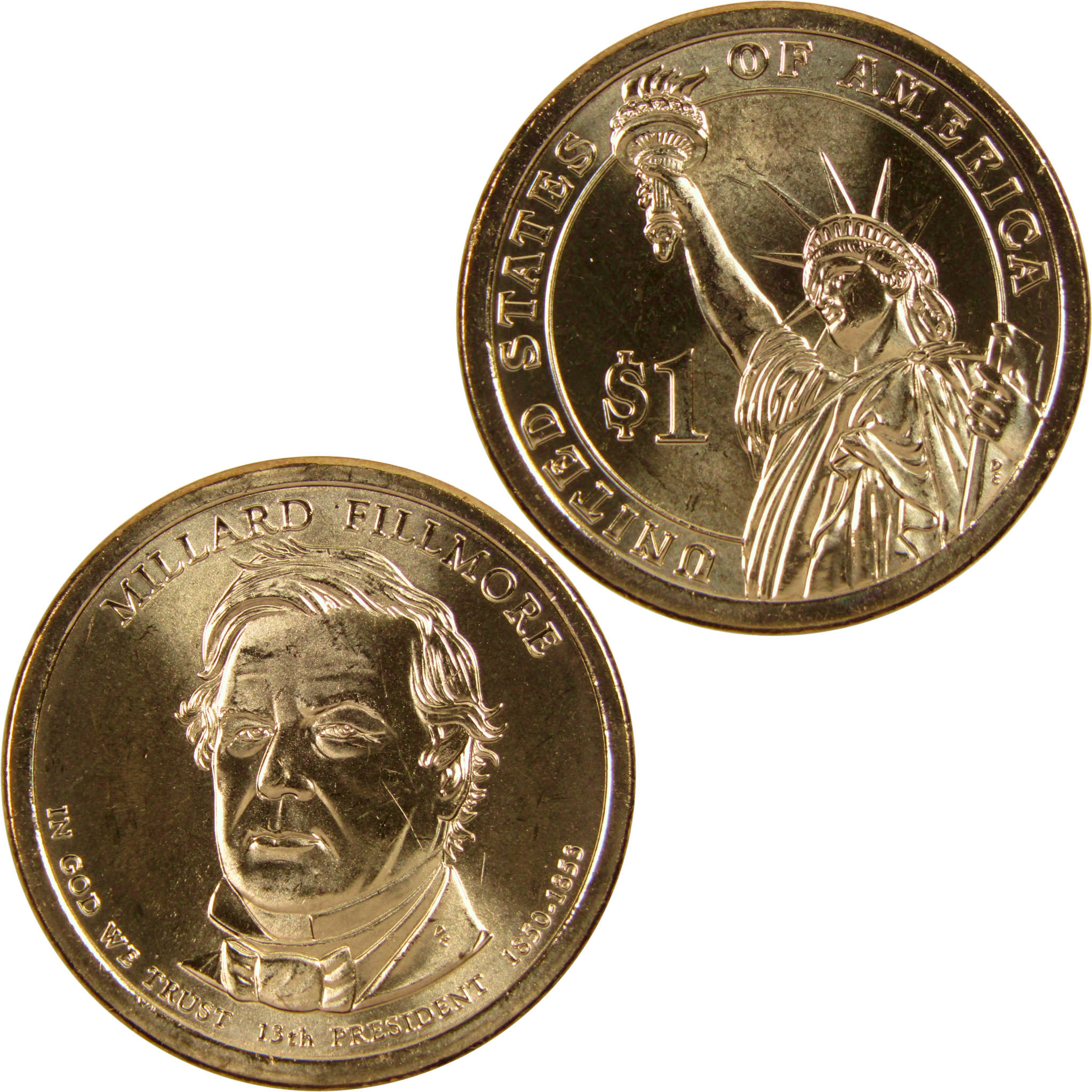 2010 D Millard Fillmore Presidential Dollar BU Uncirculated $1 Coin