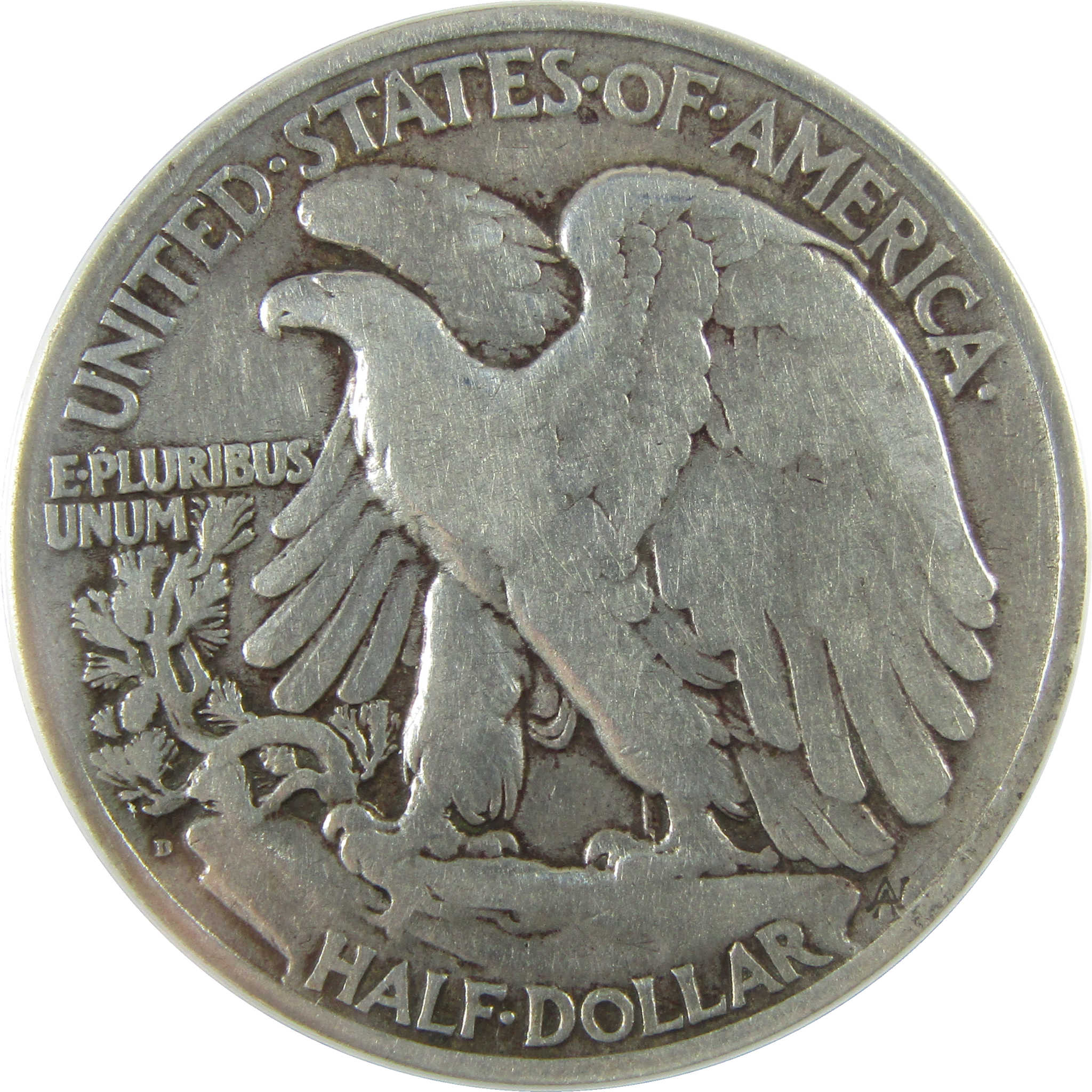 1921 D Liberty Walking Silver 50c F 12 Details ANACS SKU:I28012