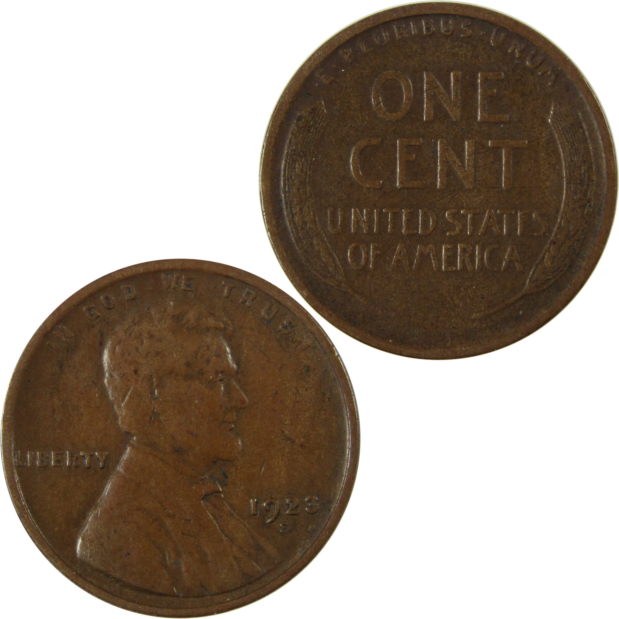 1923 S Lincoln Wheat Cent VF Very Fine Penny 1c Coin SKU:I26659