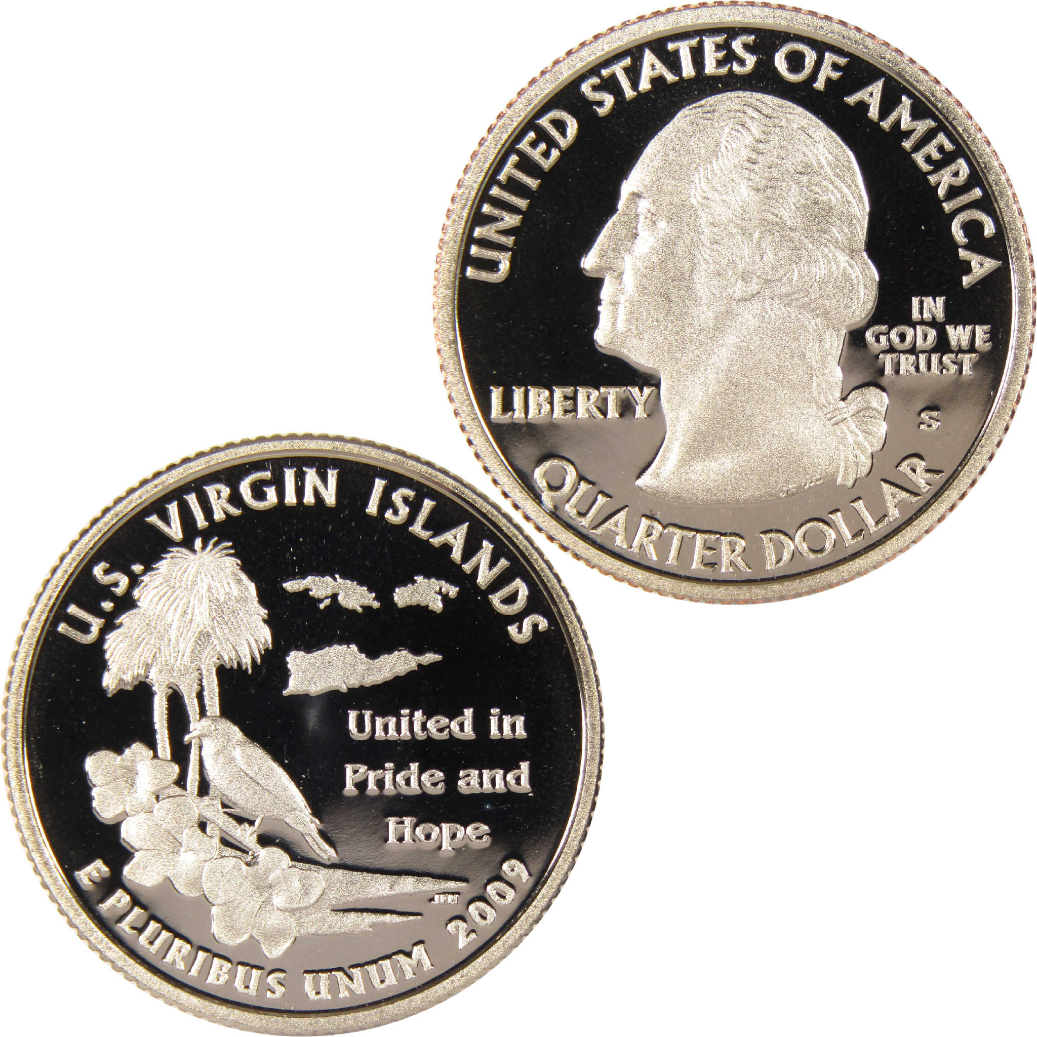 2009 S U.S Virgin Island DC & US Territories Quarter Clad 25c Proof