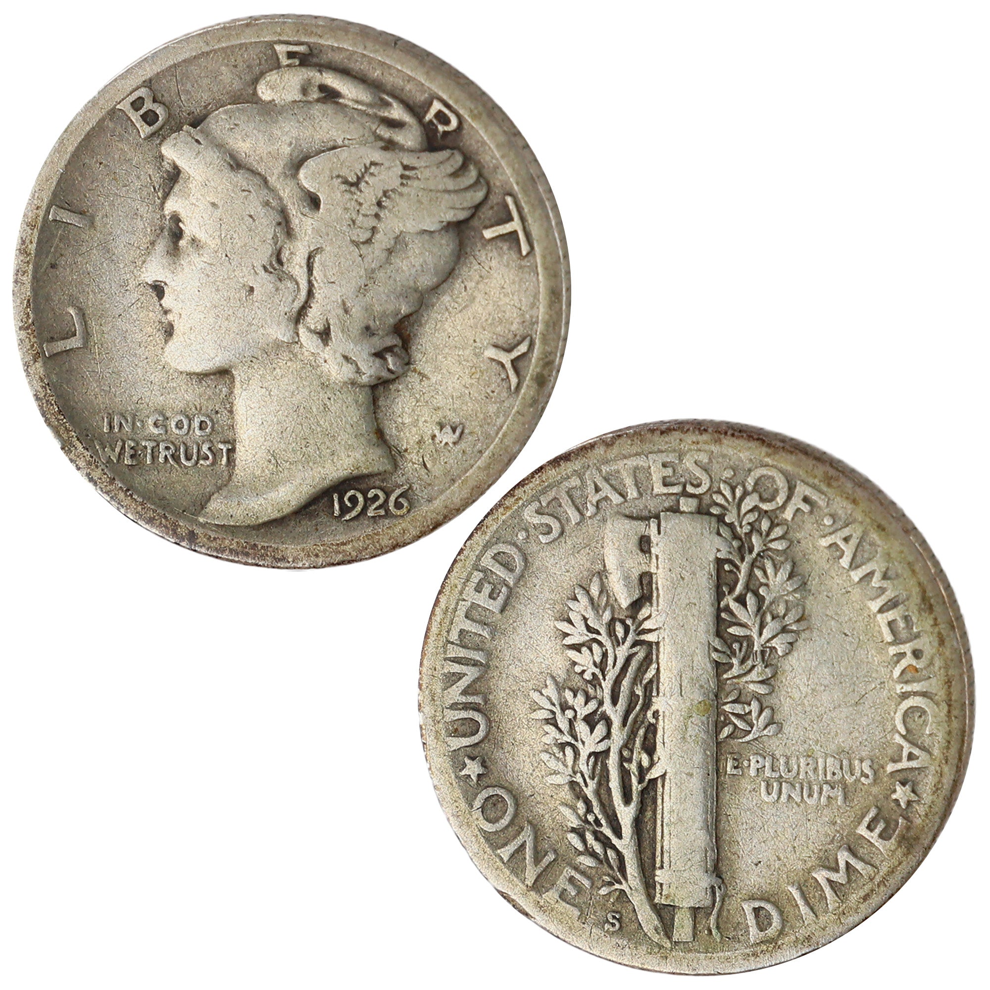 1926 S Mercury Dime G Good Silver 10c Coin SKU:I11989