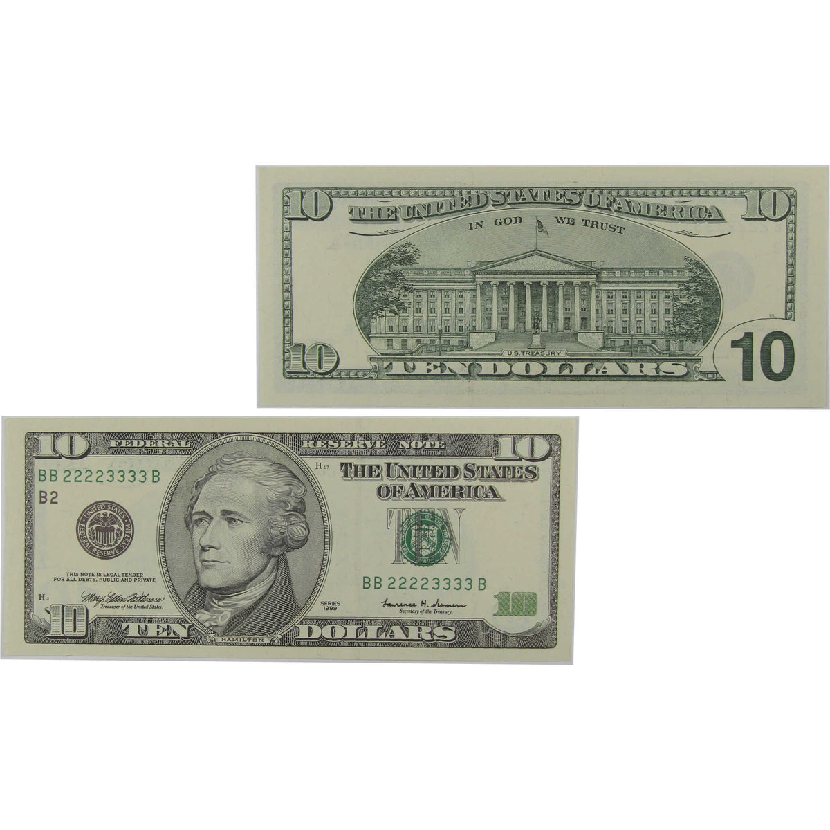 $10 Federal Reserve Note CCU Choice Crisp Uncirculated Split Quad