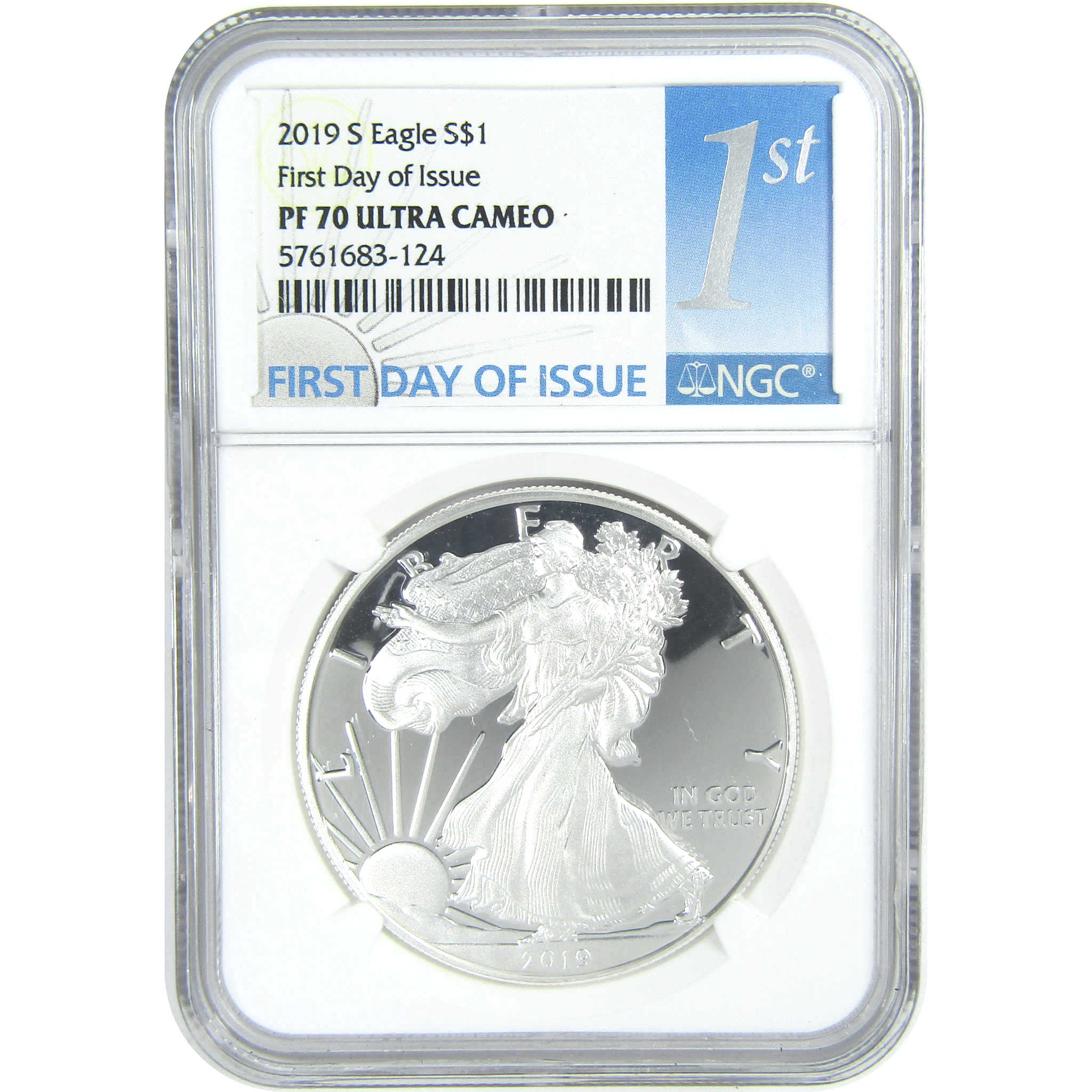 2019 S American Silver Eagle PF 70 UCAM NGC First Day SKU:CPC9437