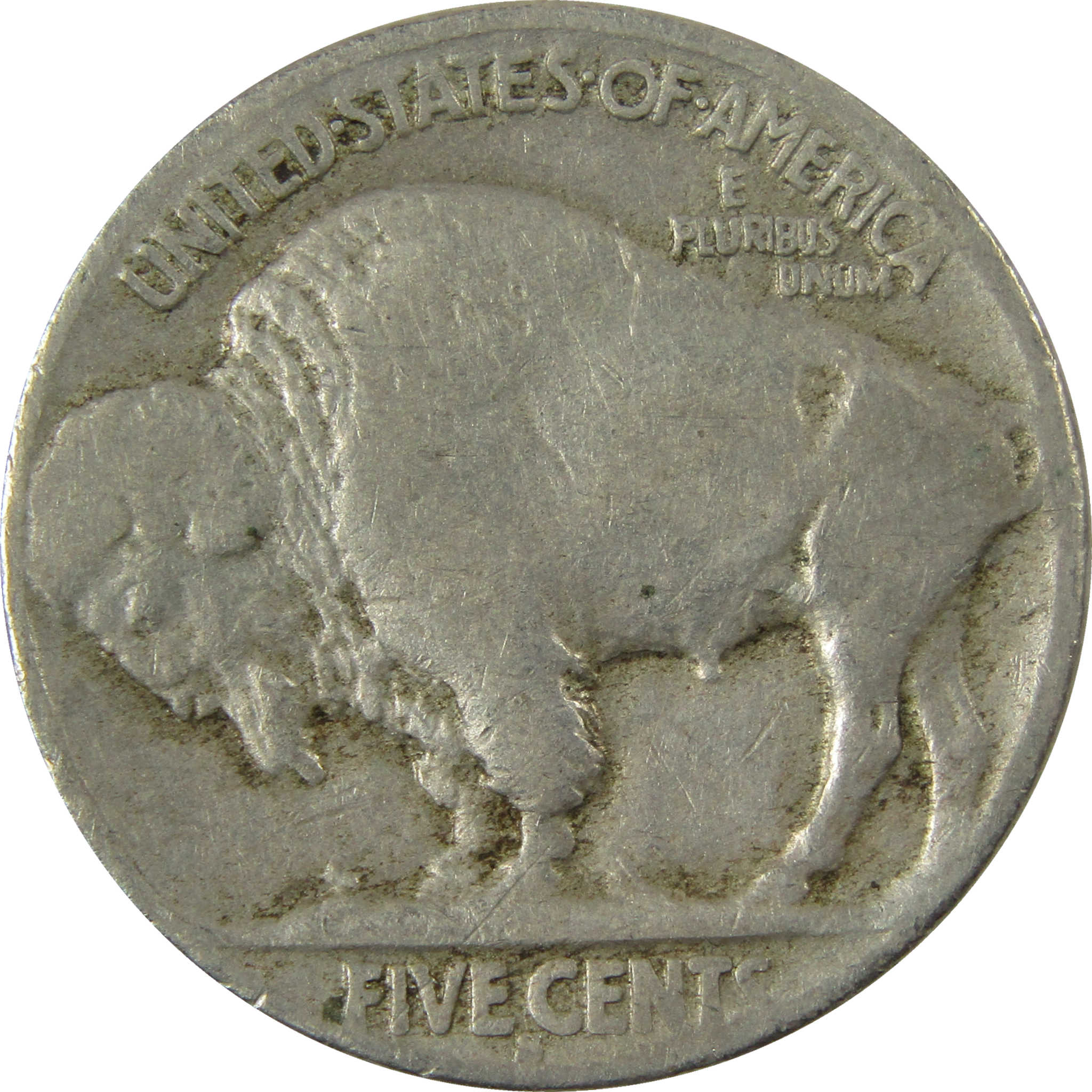 1917 S Indian Head Buffalo Nickel F Fine 5c Coin SKU:I28123