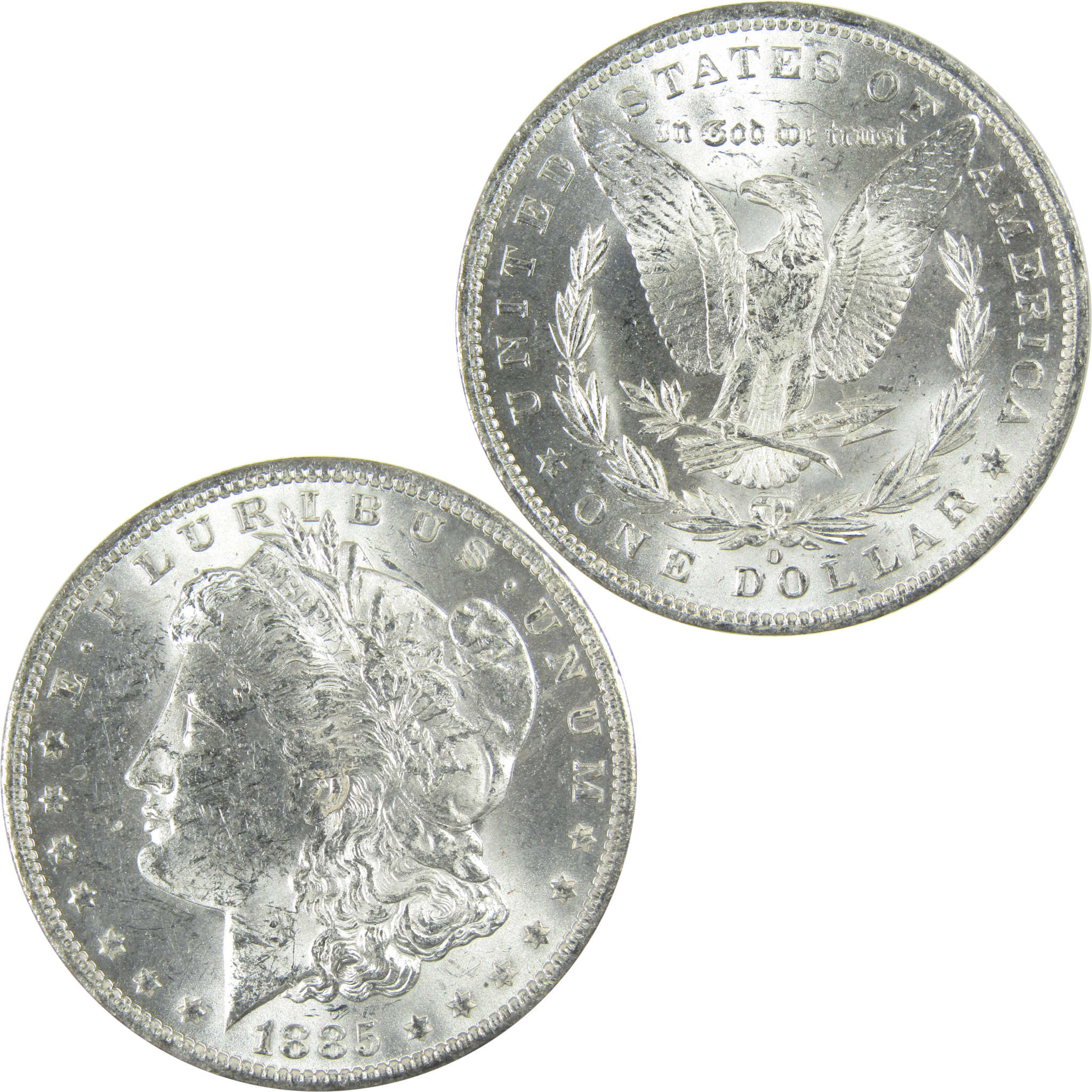 1885 O Morgan Silver Dollar Uncirculated Mint State $1 Coin SKU:I27470