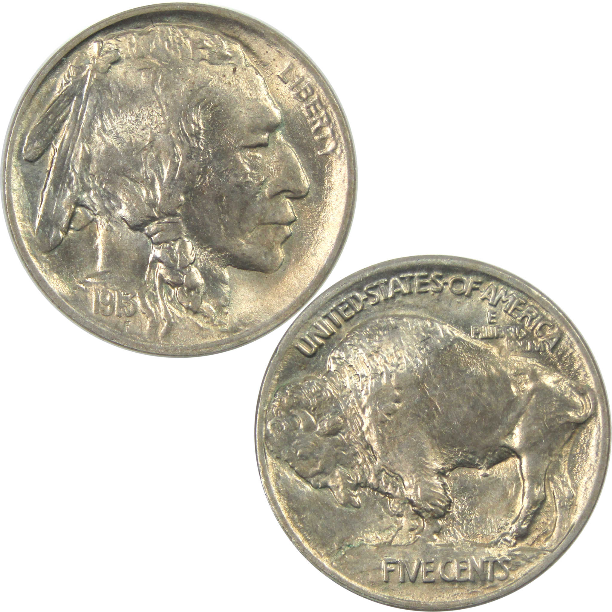 1913 Type 1 Buffalo Nickel BU Choice Uncirculated 5c Coin SKU:I15396