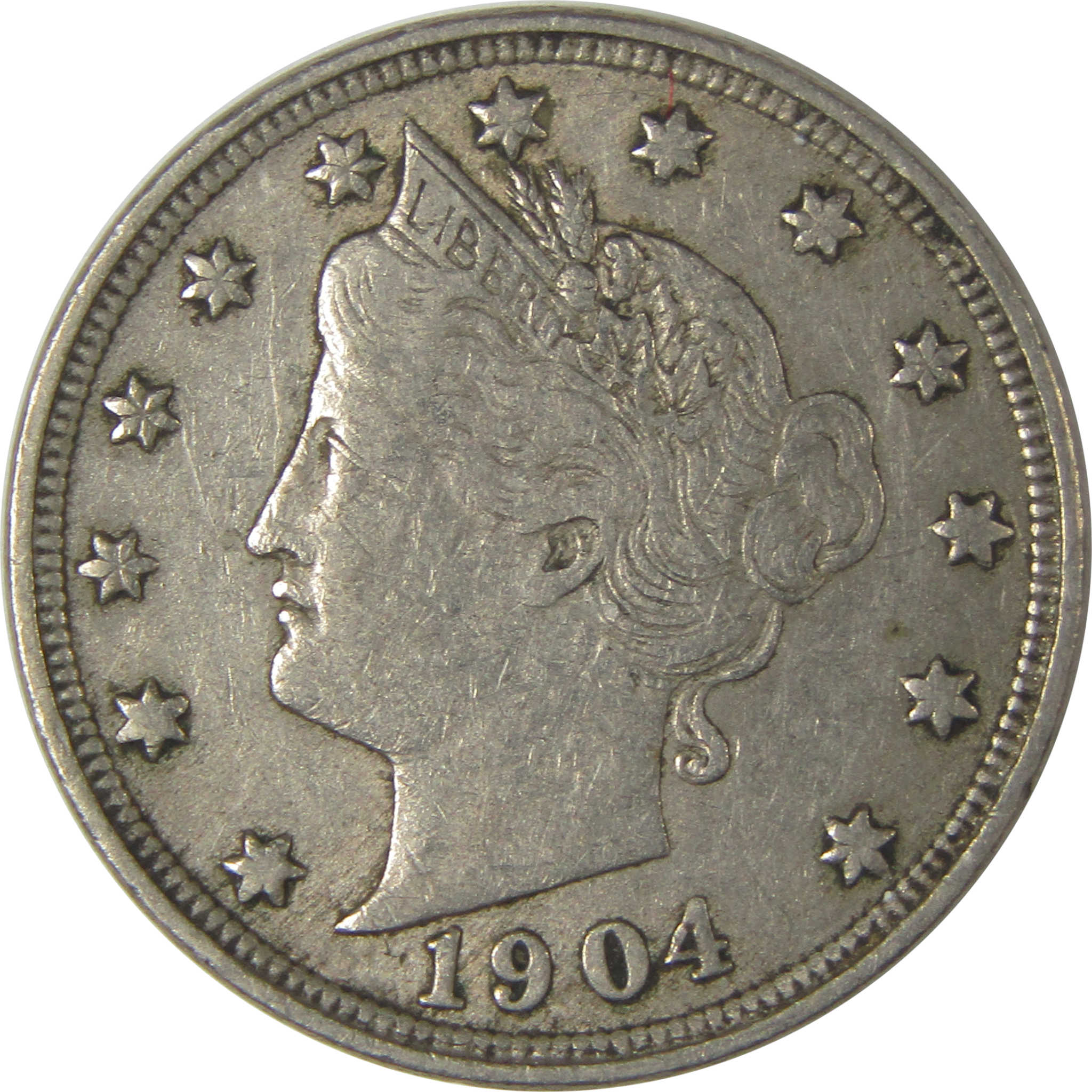 1904 Liberty Head V Nickel XF EF Extremely Fine 5c Coin SKU:I22536