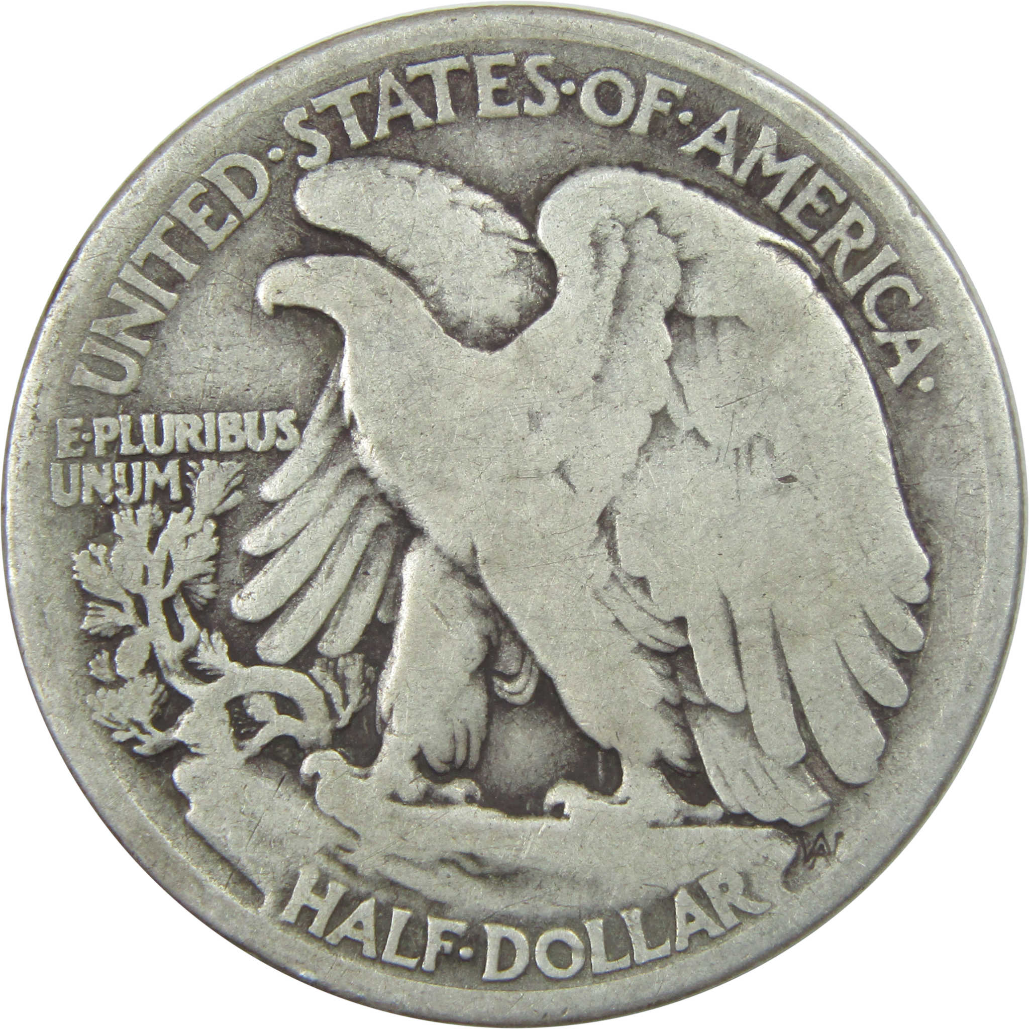 1917 D Obverse Liberty Walking Half Dollar Very Good Silver SKU:I15254