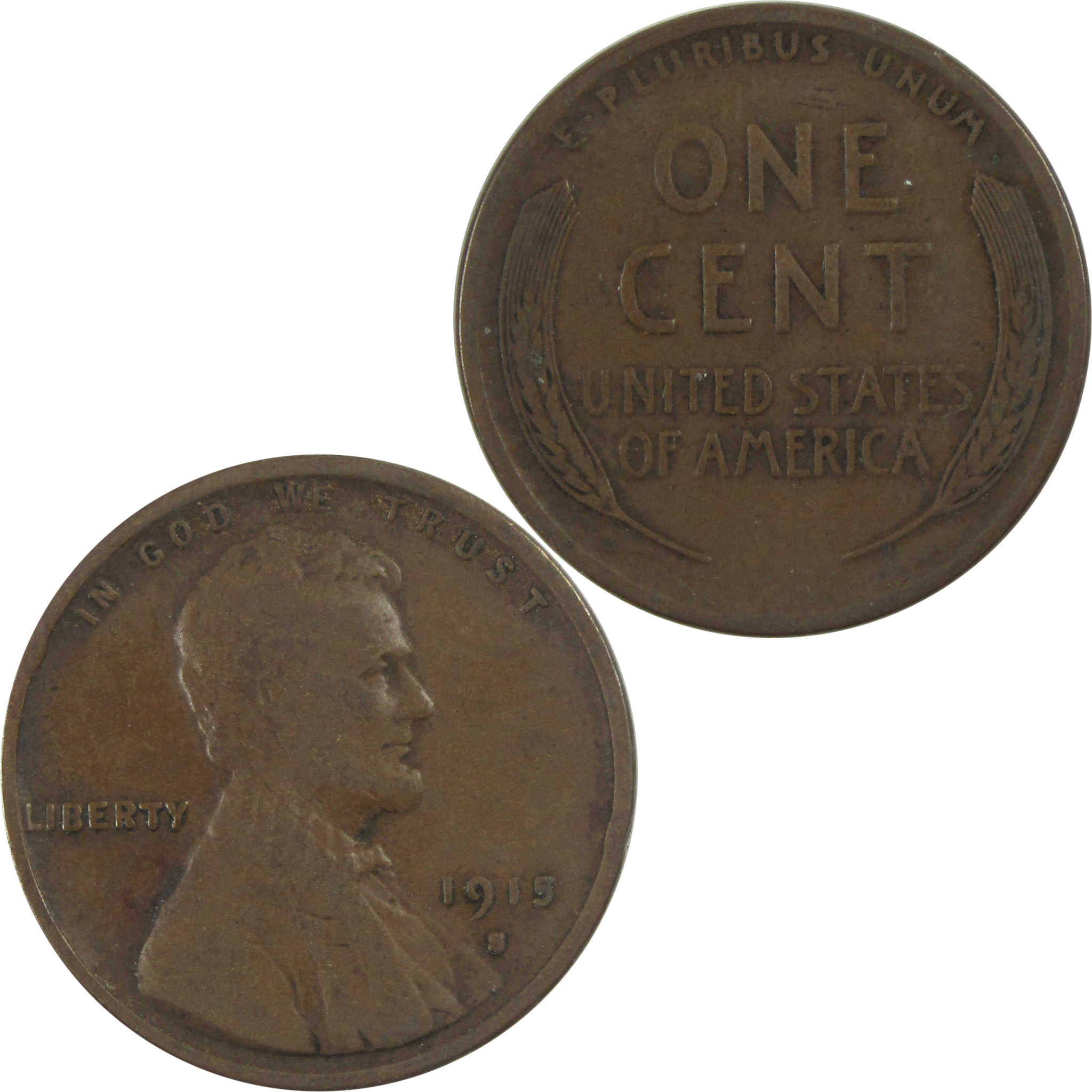 1915 S Lincoln Wheat Cent VF Very Fine Penny 1c Coin SKU:I16572