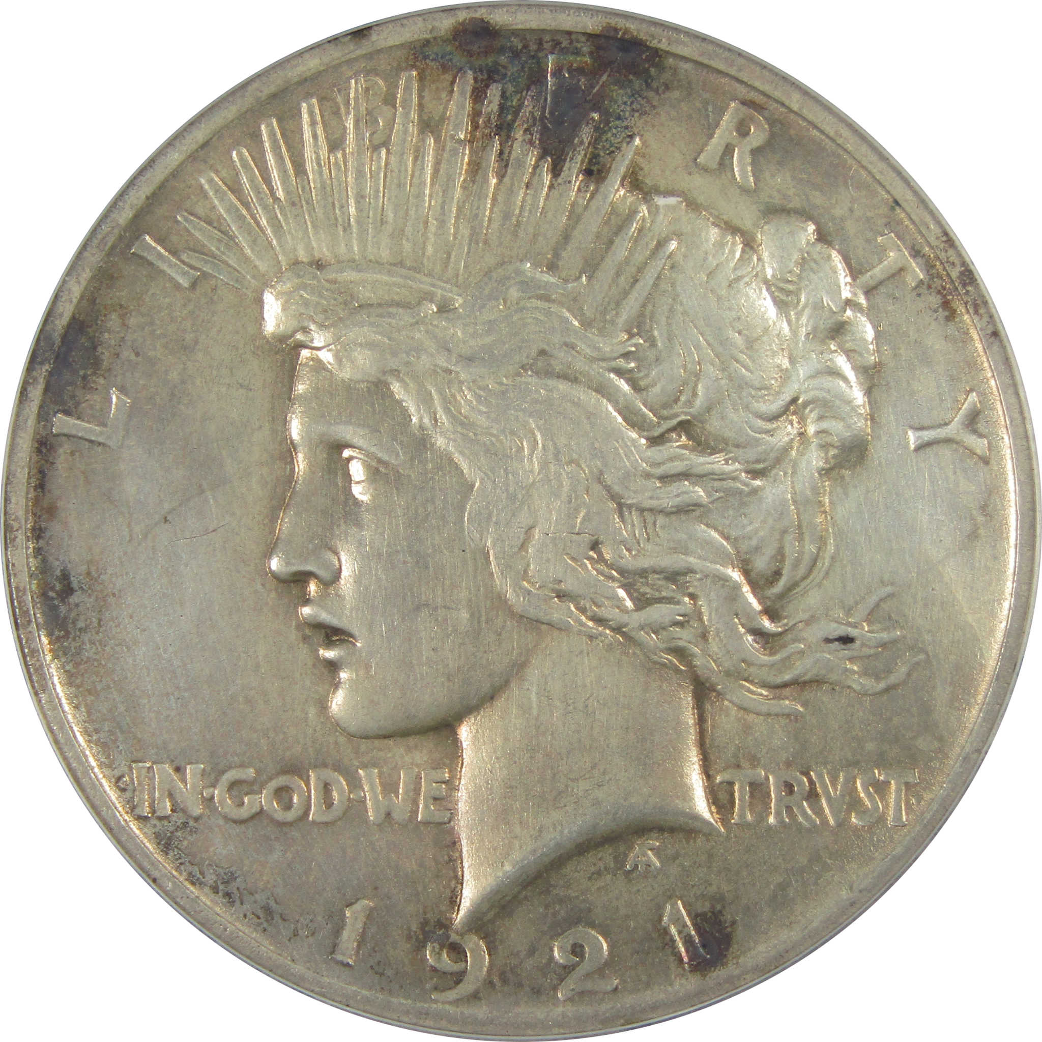 1921 High Relief Peace Dollar AU 58 Details ANACS Silver SKU:CP156