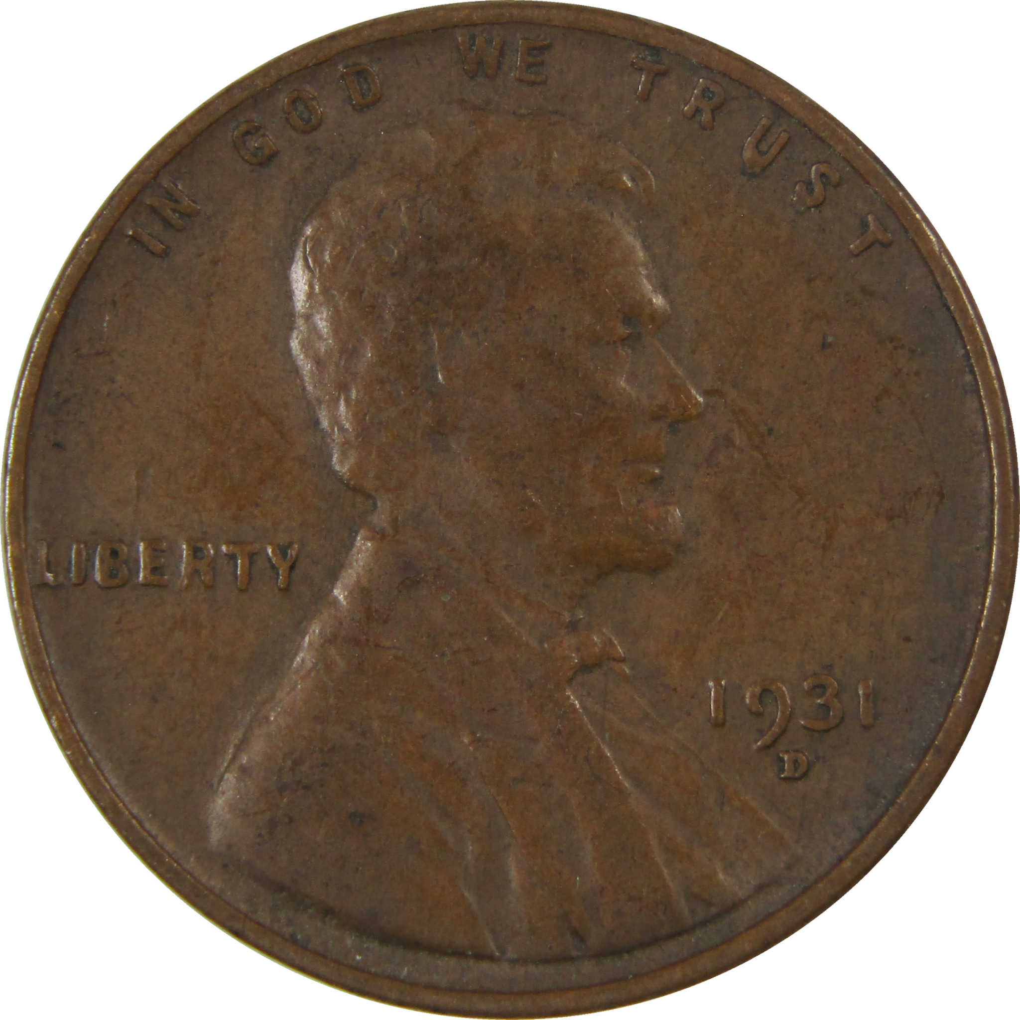 1931 D Lincoln Wheat Cent F Fine Penny 1c Coin Collectible SKU:I26806
