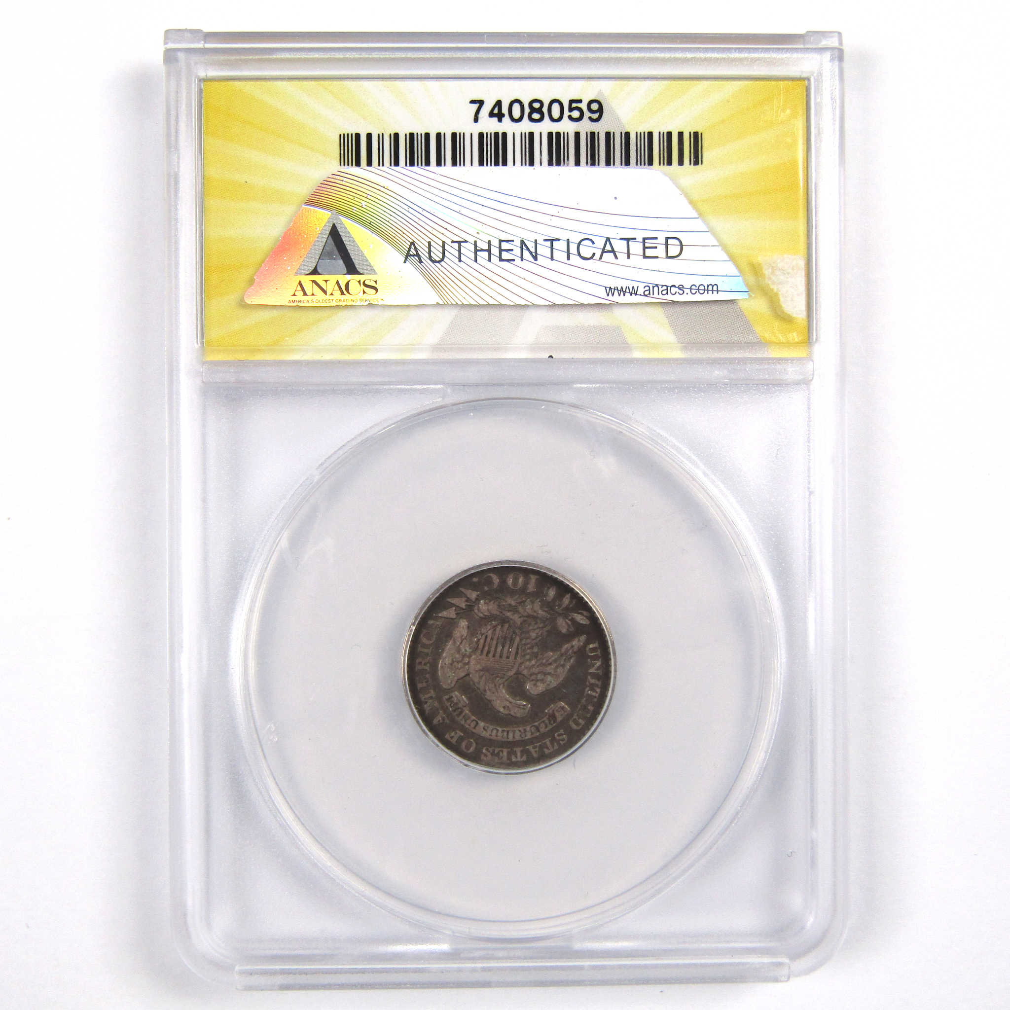1827 Pointed Top Capped Bust 10c VG 10 ANACS 89.24% Silver SKU:I7934