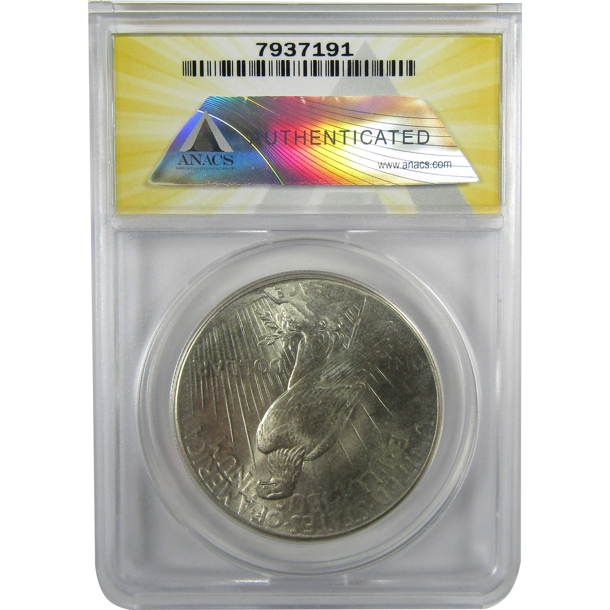 1925 Peace Silver Dollar MS 64 ANACS Uncirculated $1 CoinSKU:I28075