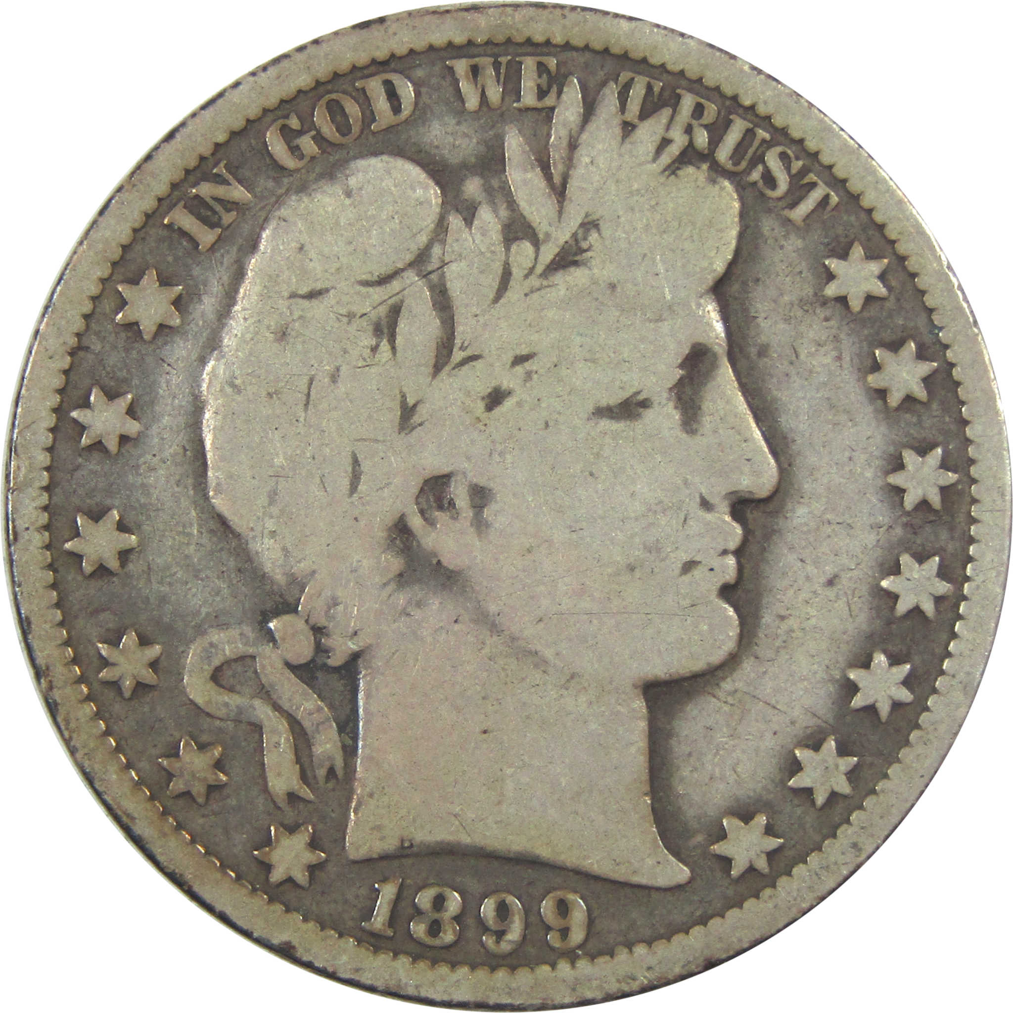 1899 O Barber Half Dollar VG Very Good Silver 50c Coin SKU:I15576