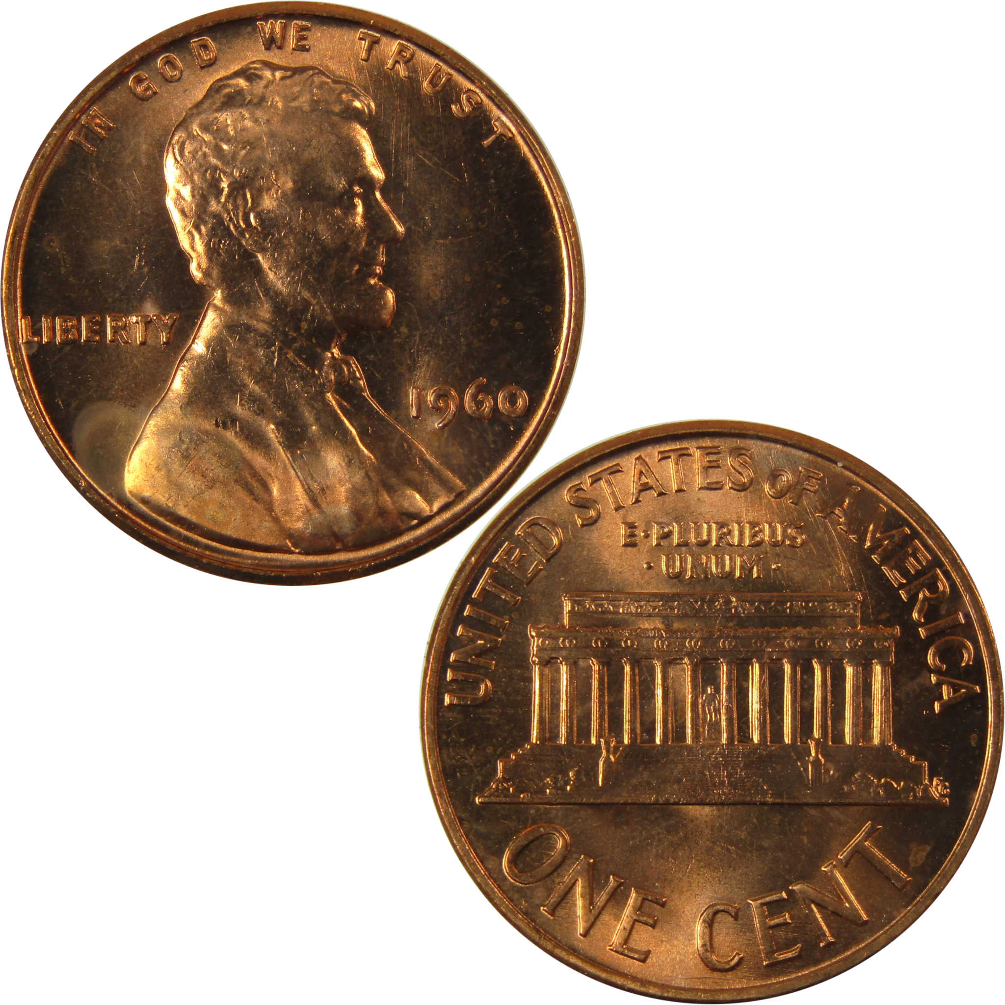 1960 Small Date Lincoln Memorial 1c Uncirculated Mint State SKU:I26580