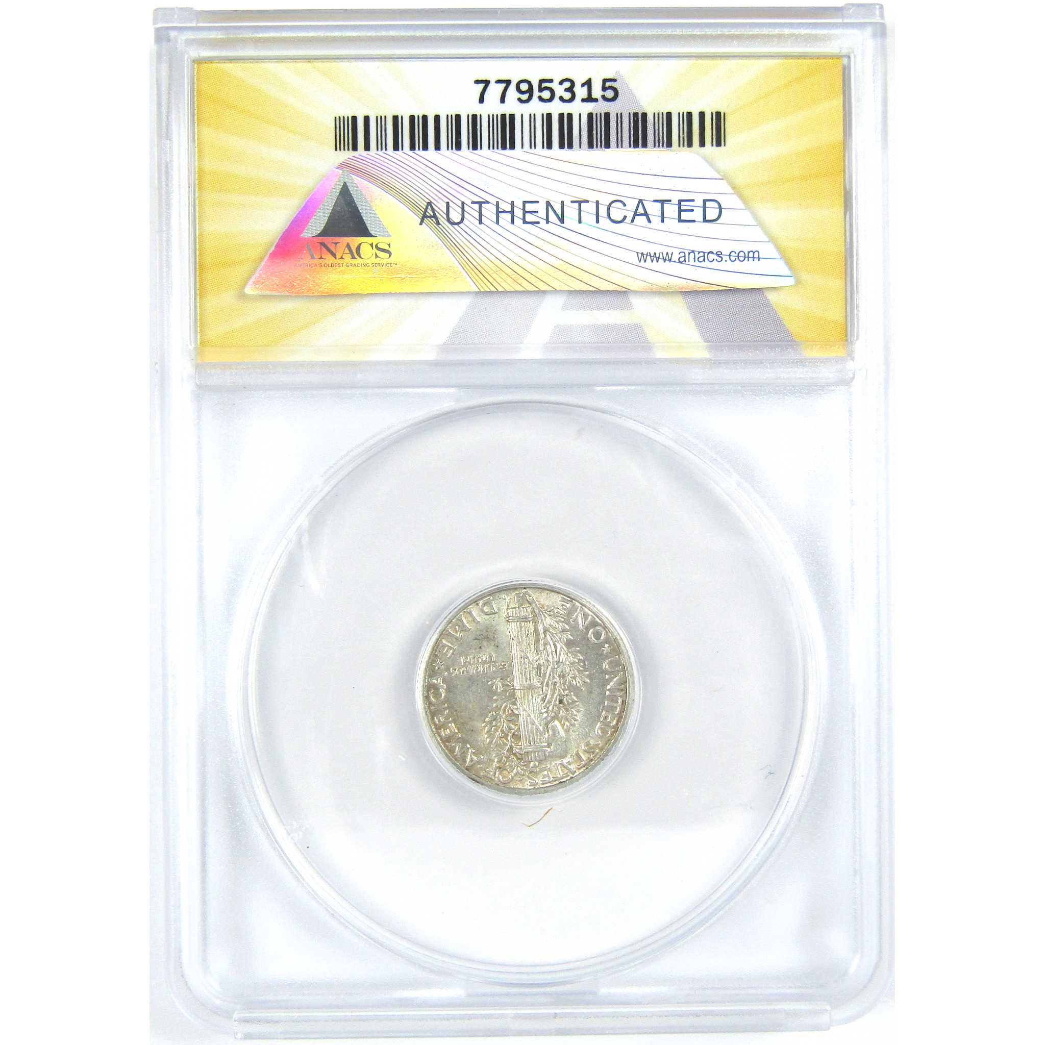 1928 Mercury Dime AU 58 ANACS Silver 10c Coin SKU:I16312