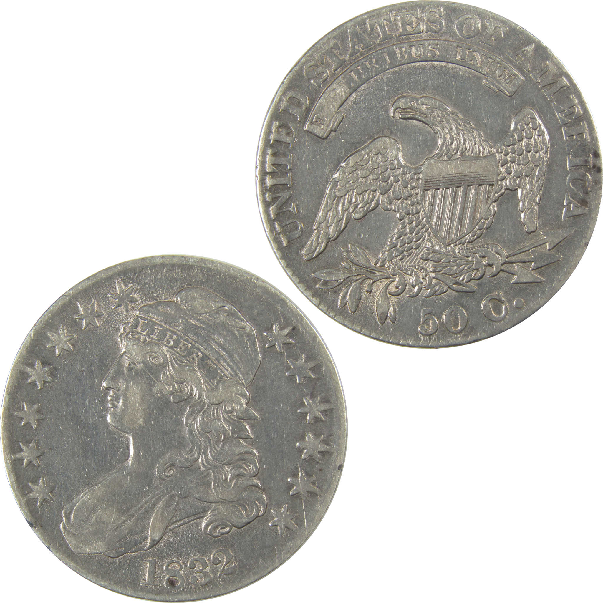 1832 Capped Bust Half Dollar AU About Uncirculated Silver SKU:I20006