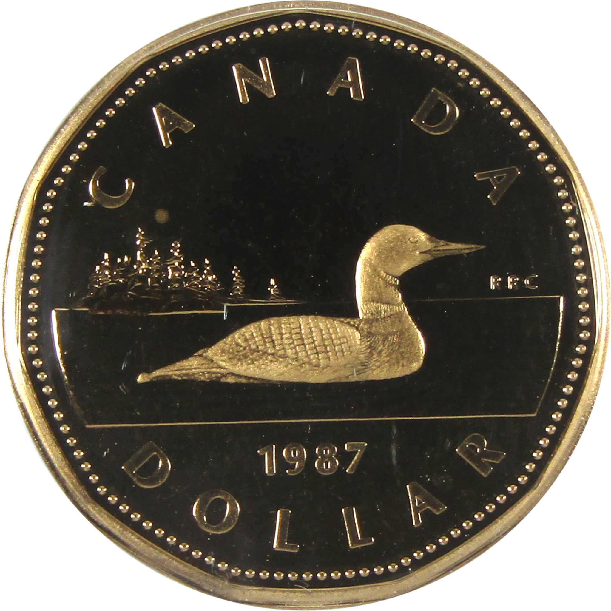 1987 Canadian Loon Dollar Dollar $1 Proof Coin SKU:CPC8557