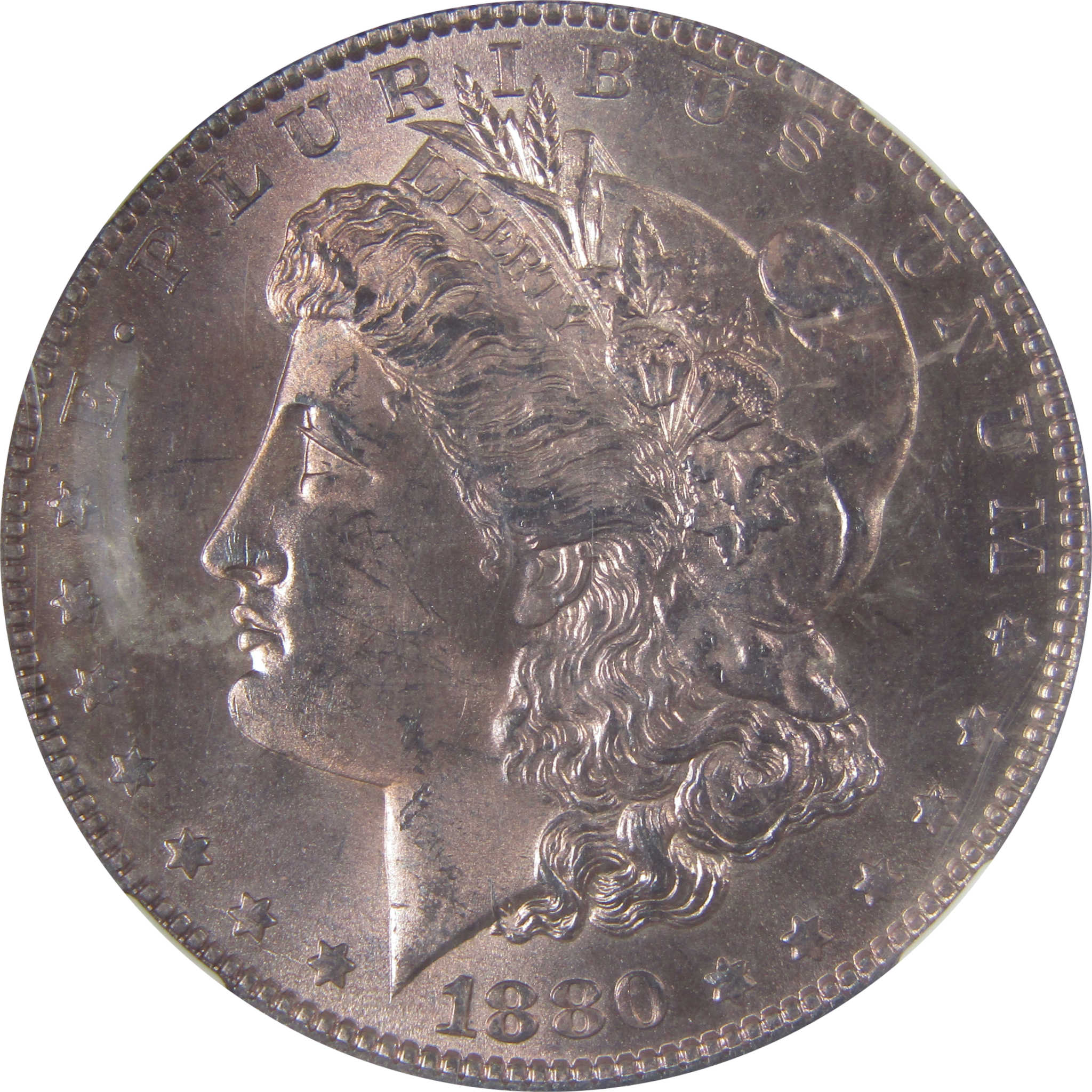 1880 O Morgan Dollar MS 63 NGC Silver Uncirculated Toned SKU:I23227