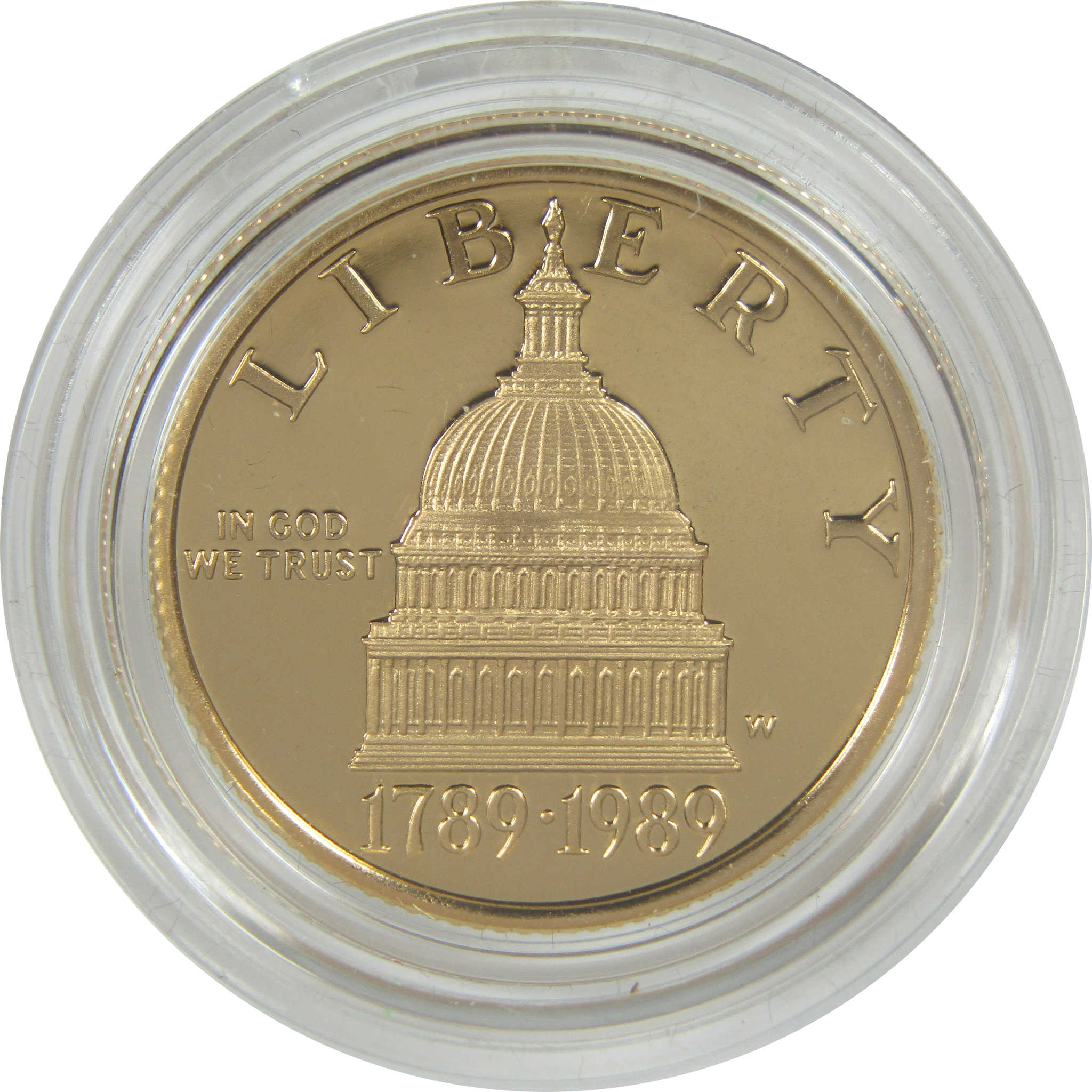 Congress Bicentennial Commemorative 1989 W Choice Proof Gold $5 Coin