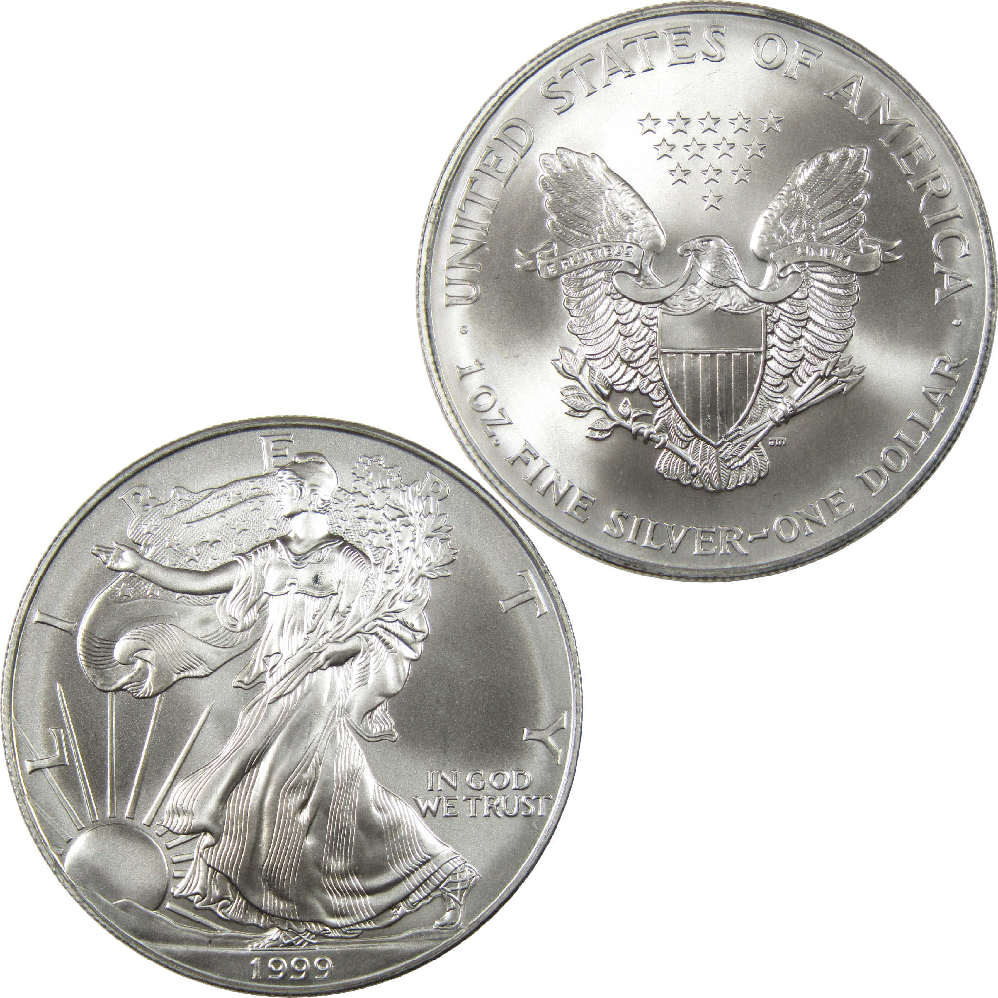 1999 American Eagle BU Brilliant Uncirculated 1 oz .999 Silver $1 Coin