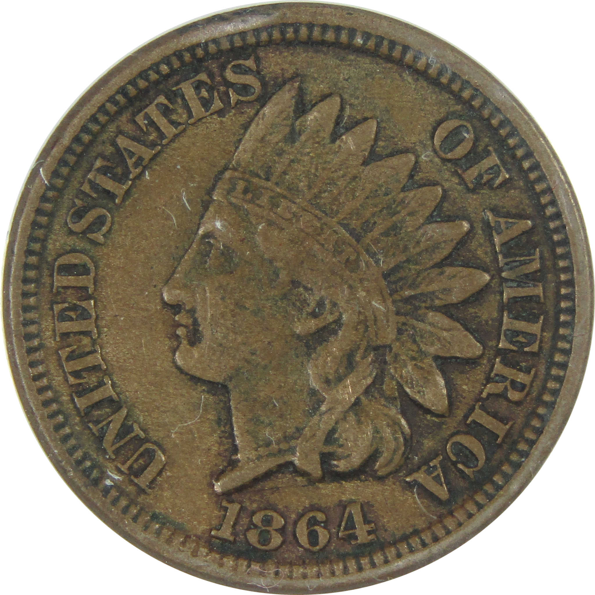 1864 Indian Head Cent EF 45 Details ANACS Copper-Nickel SKU:I16068