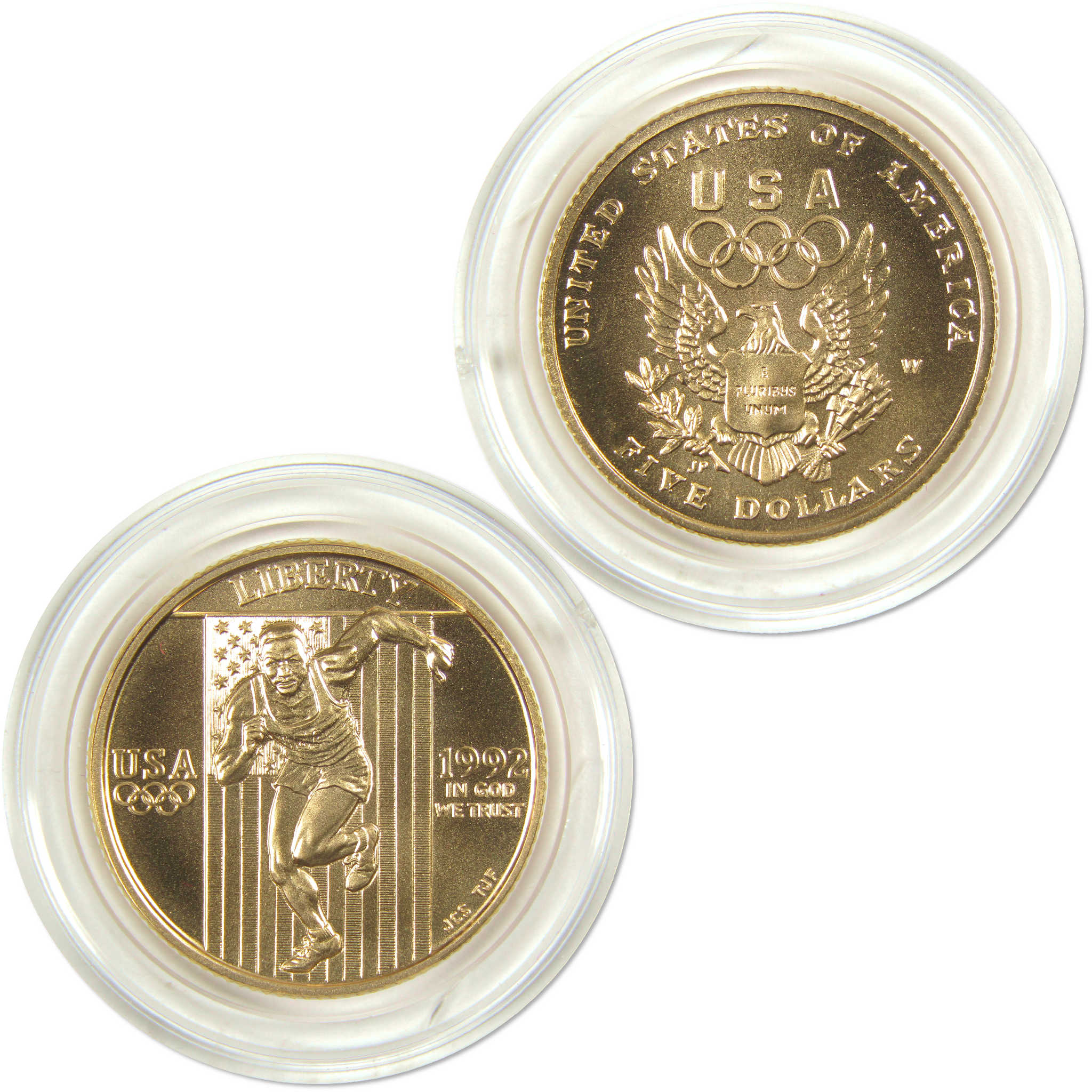 XXV Olympiad Commemorative 1992 W BU Choice Uncirculated Gold $5 Coin