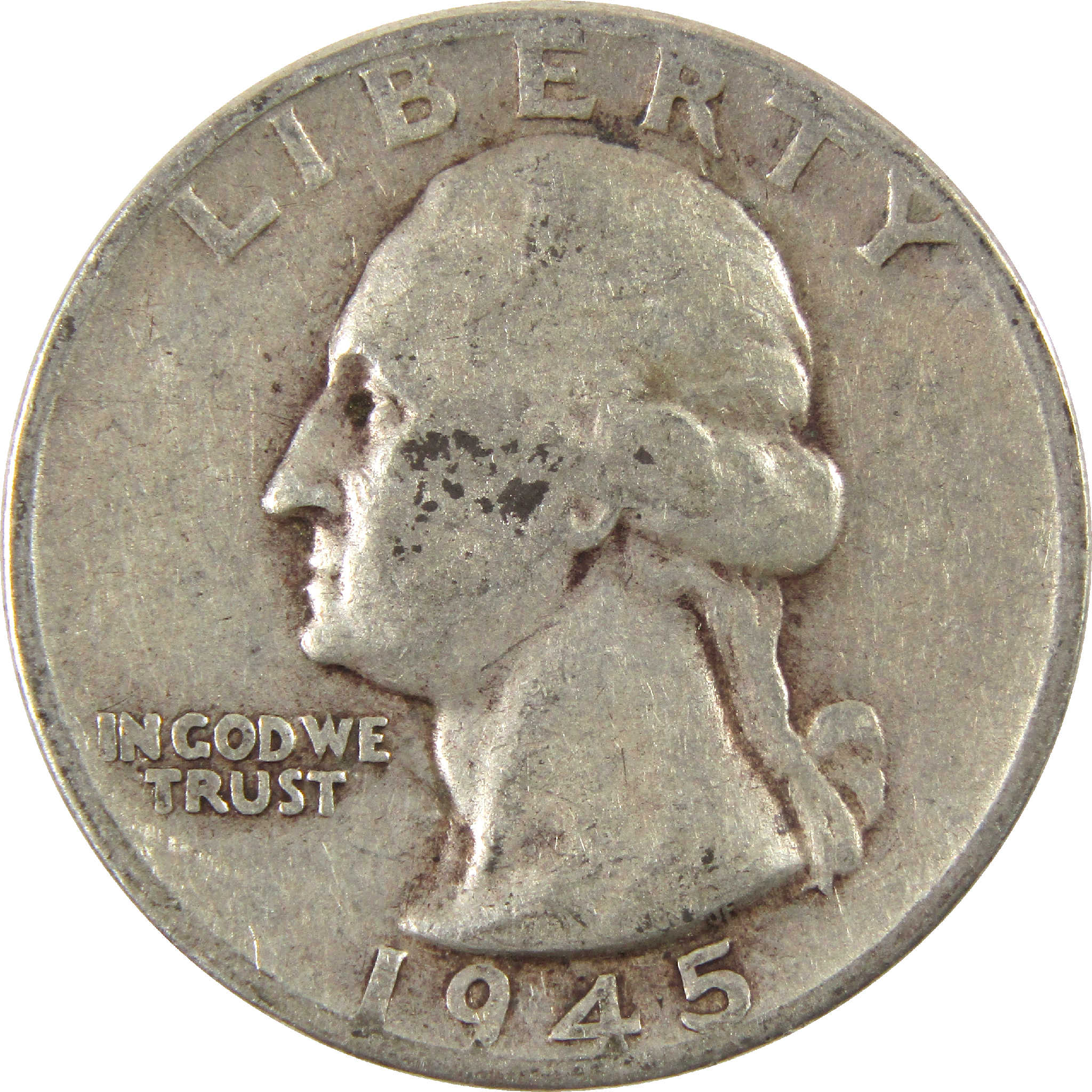 1945 Washington Quarter VG Very Good Silver 25c Coin