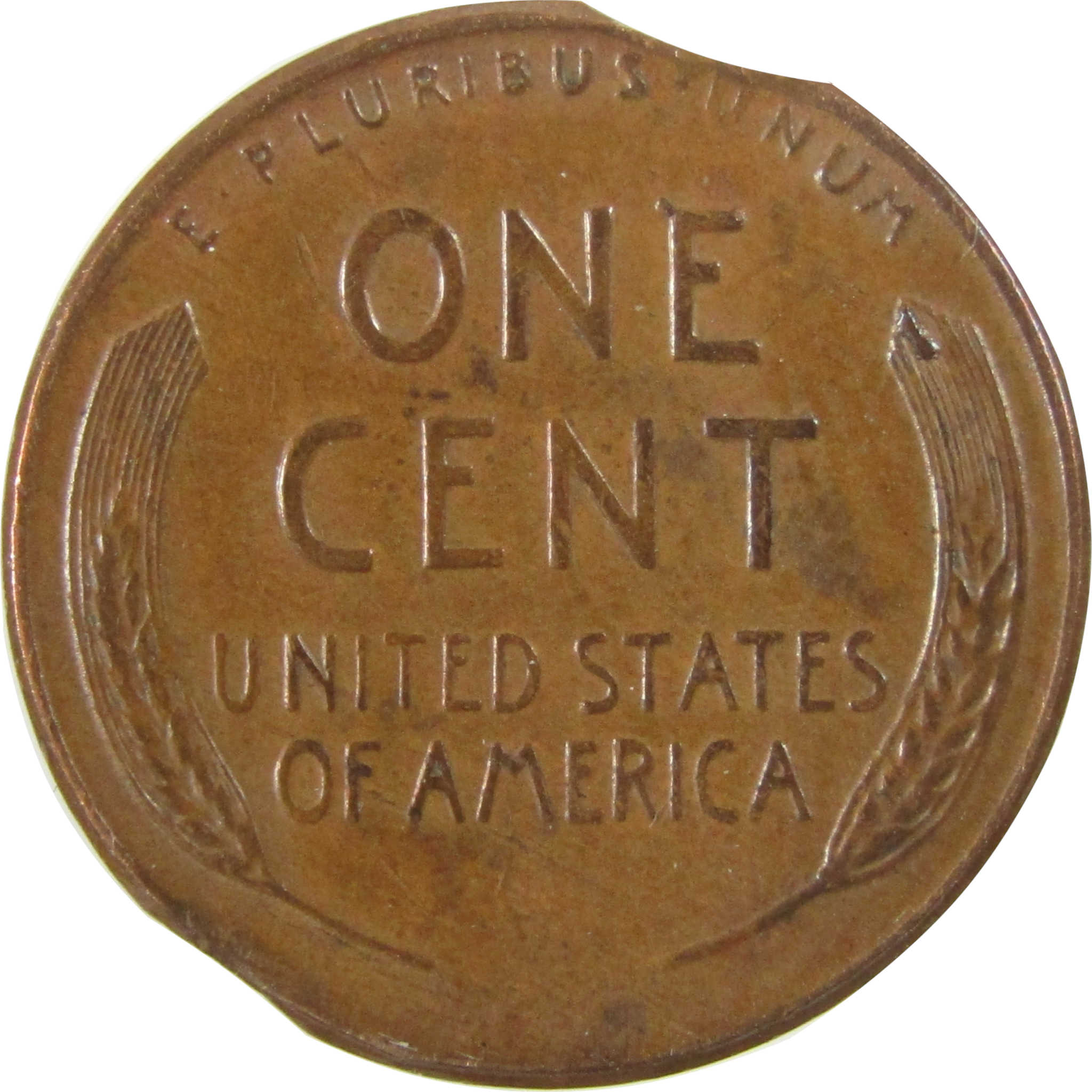 1955 Lincoln Wheat Cent AU About Uncirculated Planchet Flaw SKU:CP1605