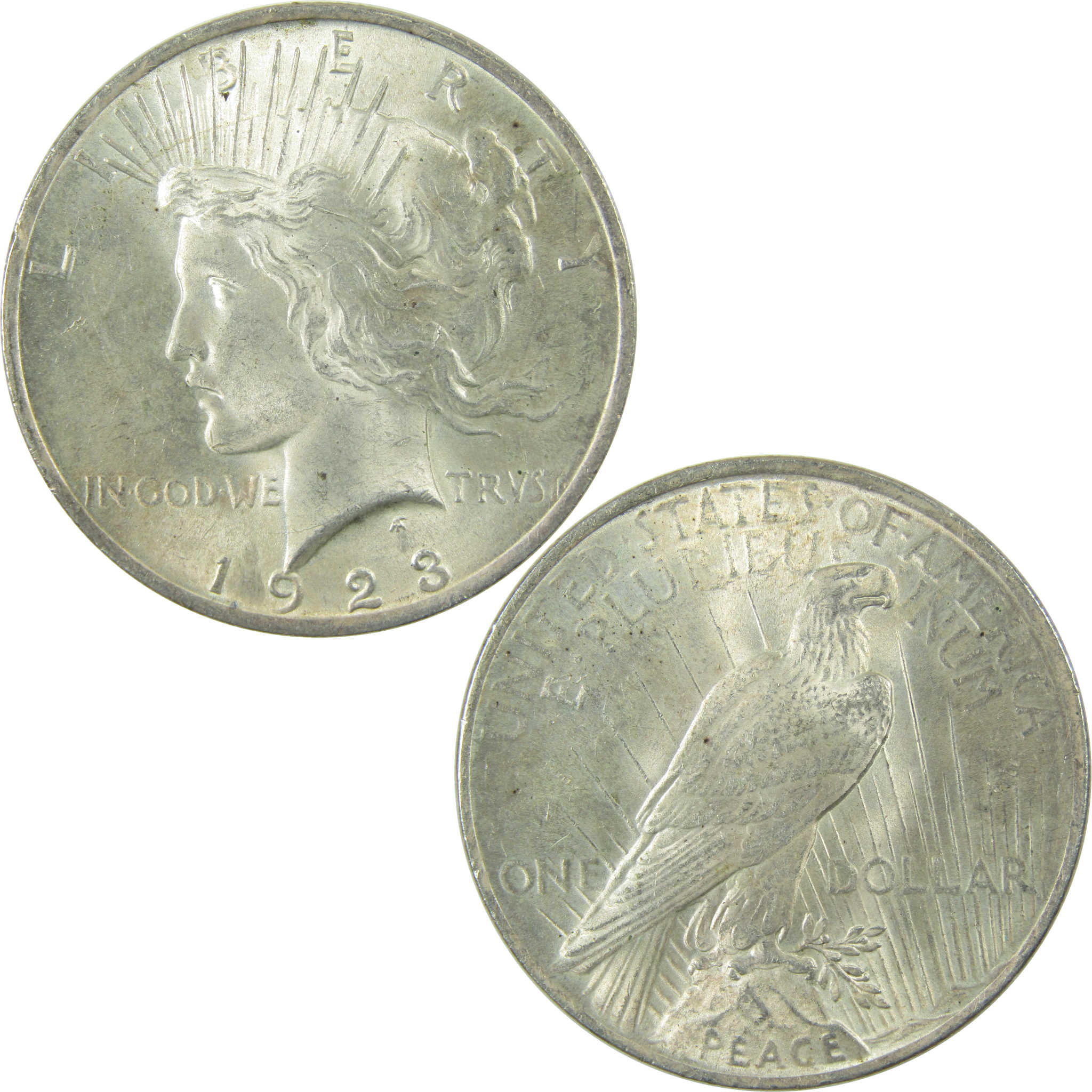 1923 Peace Silver Dollar Borderline Uncirculated $1 Coin SKU:I26046