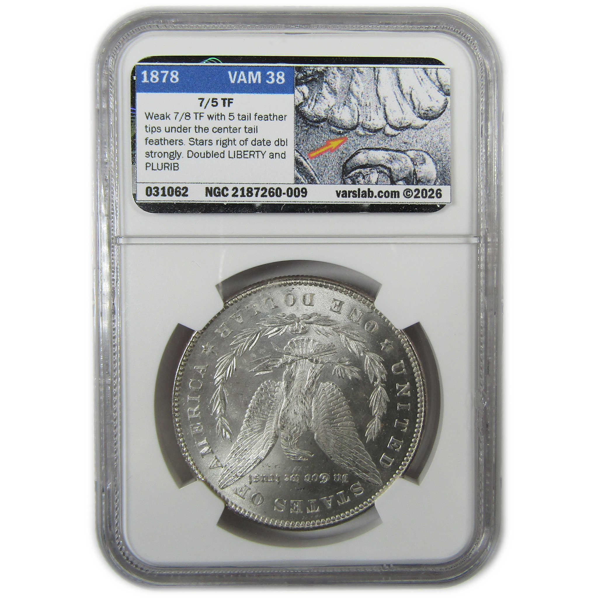 1878 7/8TF Strong Morgan Silver Dollar MS 63 NGC $1 Coin SKU:I28334
