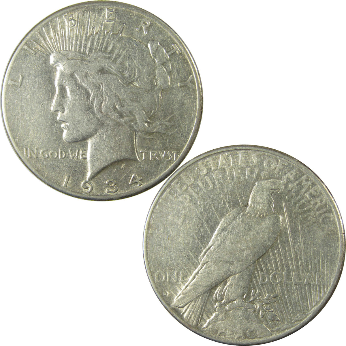 1934 S Peace Silver Dollar XF EF Extremely Fine Details SKU:I28109