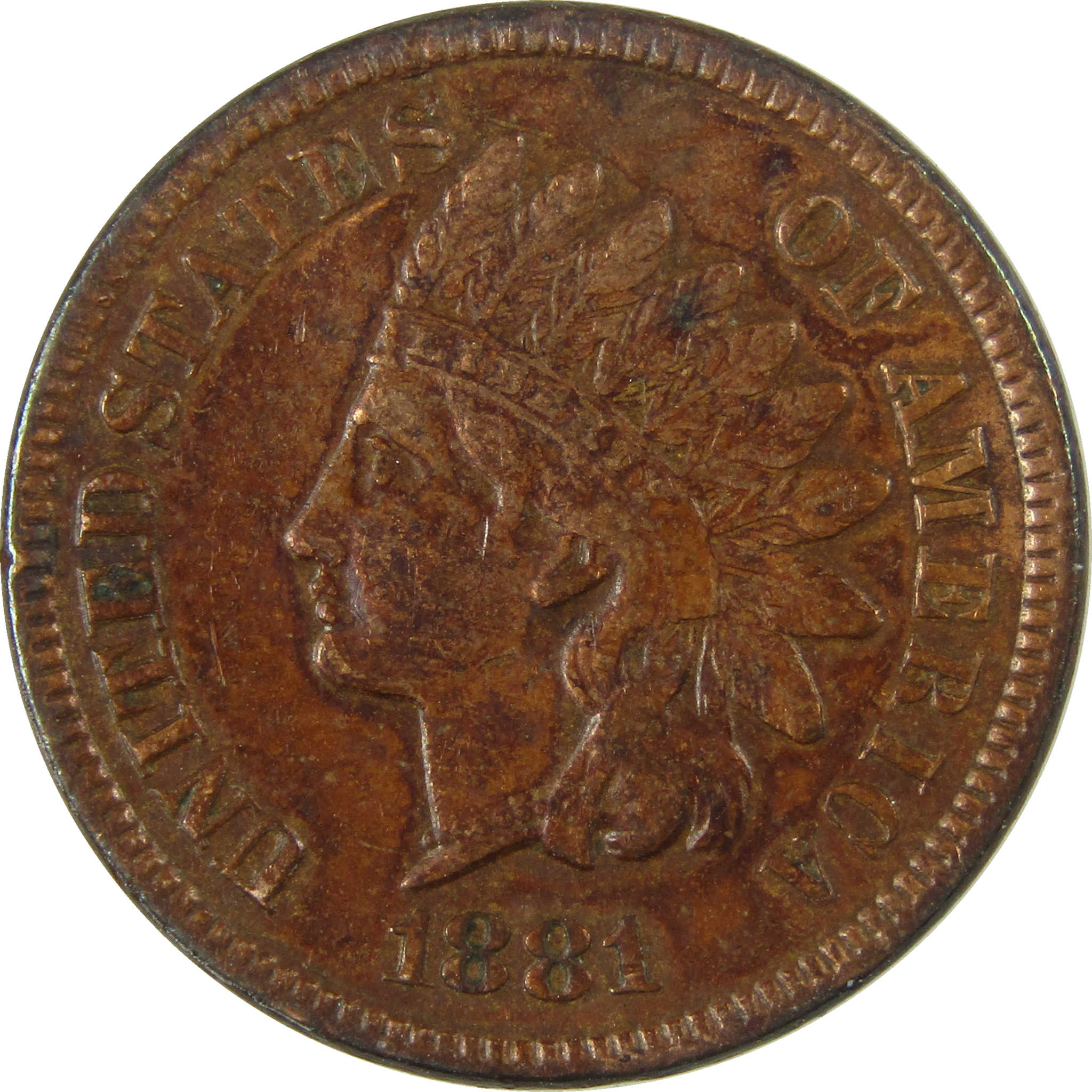 1881 Indian Head Cent XF EF Extremely Fine Details SKU:I26995