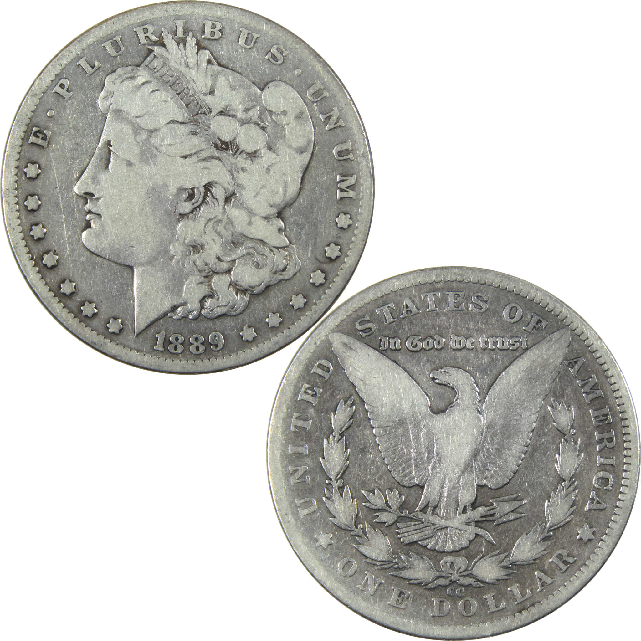 1889 CC Morgan Dollar VG Very Good Details Silver $1 Coin SKU:I14805 - Morgan coin - Morgan silver dollar - Morgan silver dollar for sale - Profile Coins &amp; Collectibles