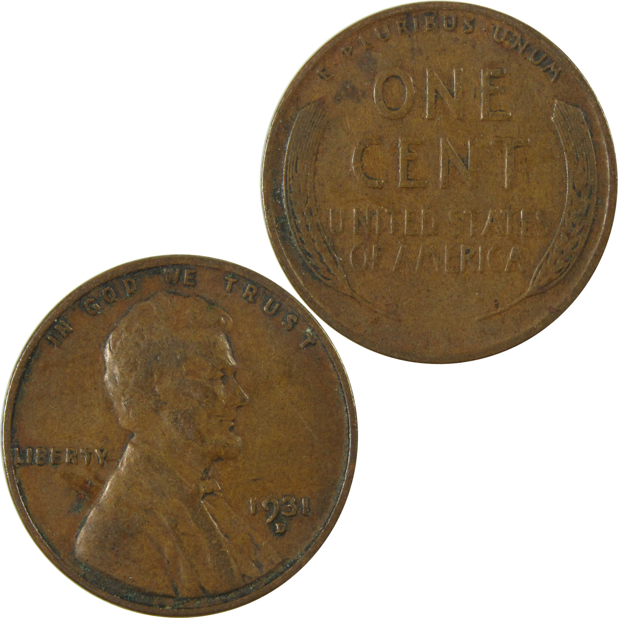 1931 D Lincoln Wheat Cent VF Very Fine Penny 1c Coin SKU:I27309