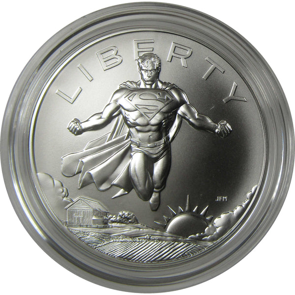 DC Comic Art Superman 1 oz .999 Silver Medal Collectible OGP COA