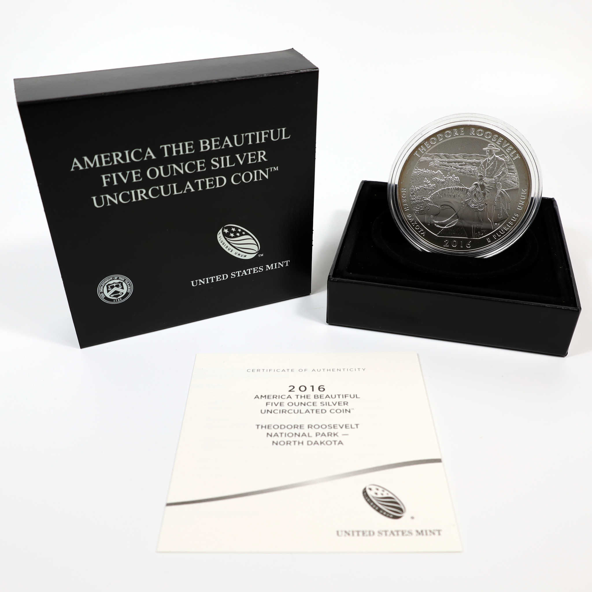 2016 P Theodore Roosevelt Park 5 oz Silver OGP COA SKU:CPC2594