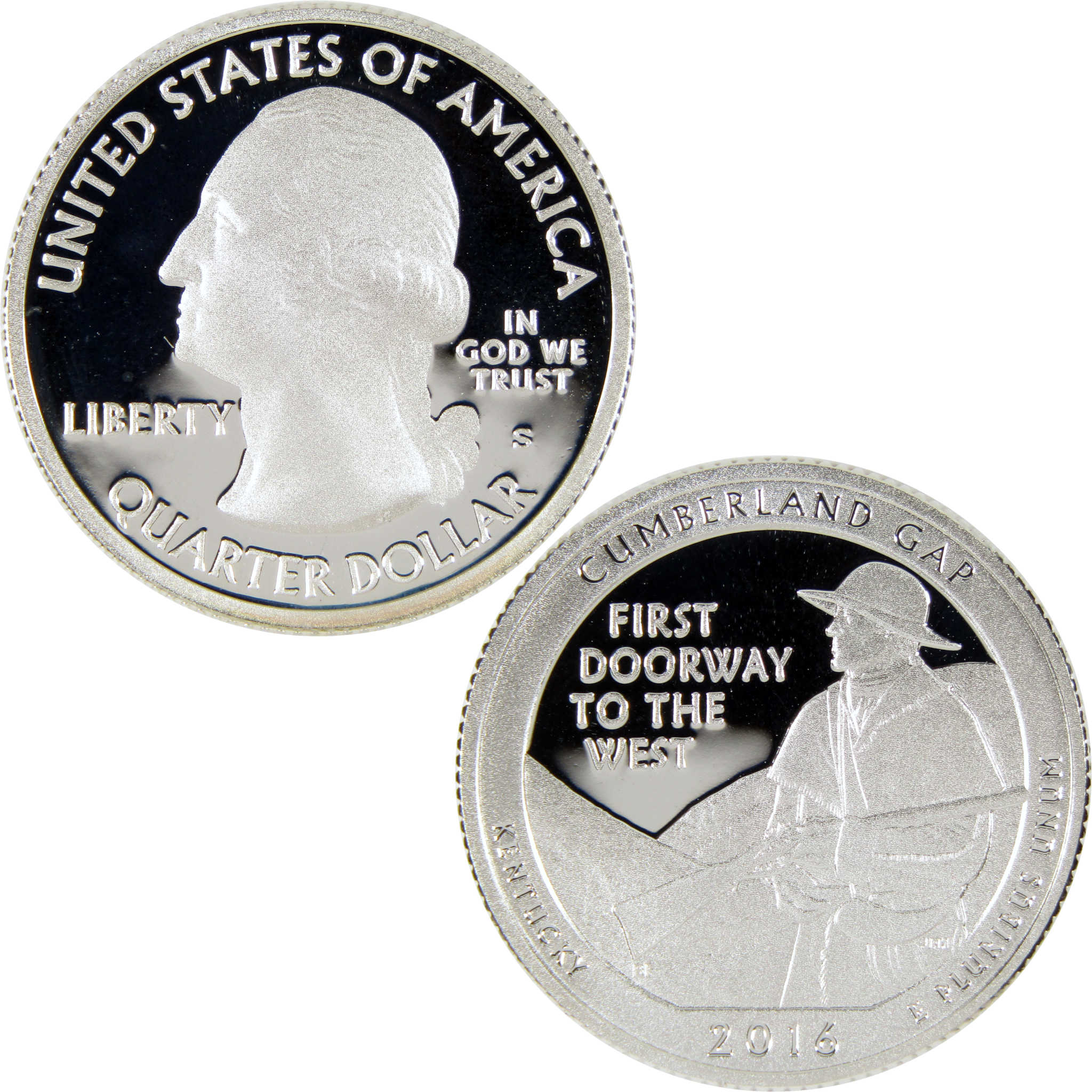 2016 S Cumberland Gap National Park Quarter Silver 25c Proof Coin