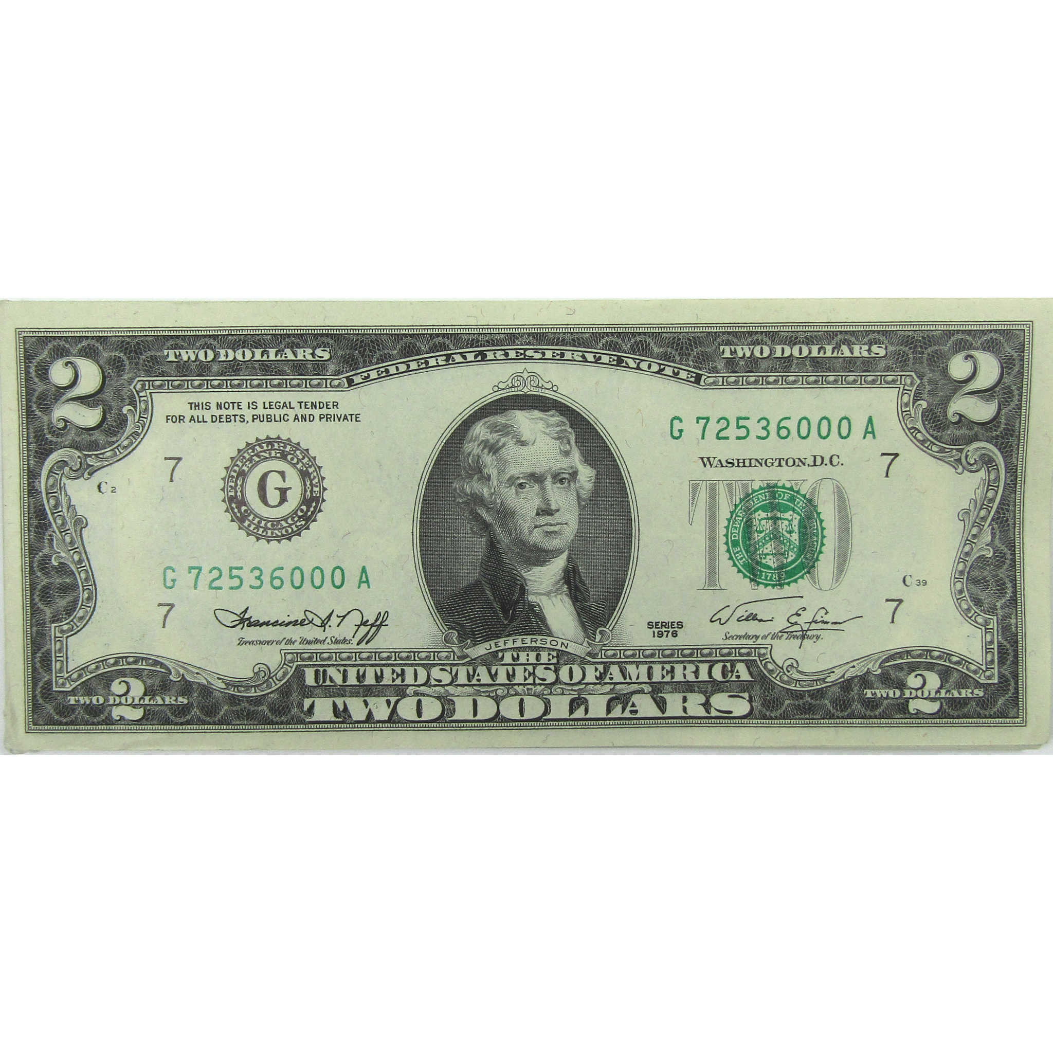 1976 $2 Small Size Federal Reserve Note 25 Piece Set CU SKU:CPC9000