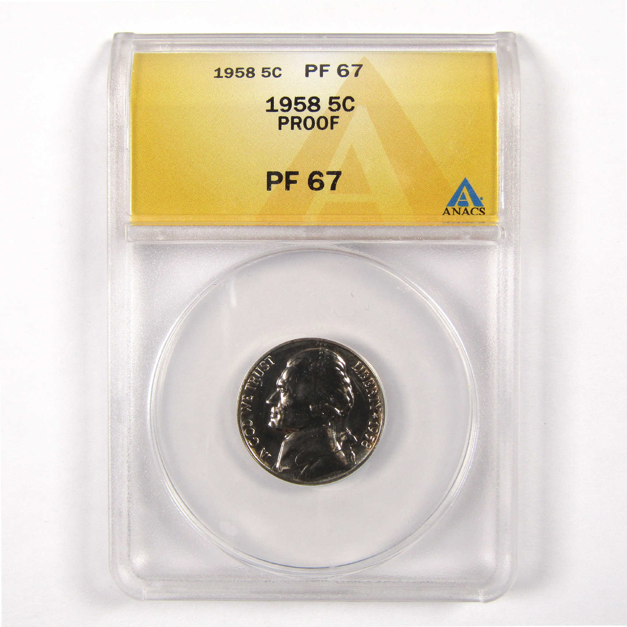 1958 Jefferson Nickel PR 67 ANACS 5c Proof Coin SKU:CPC5047
