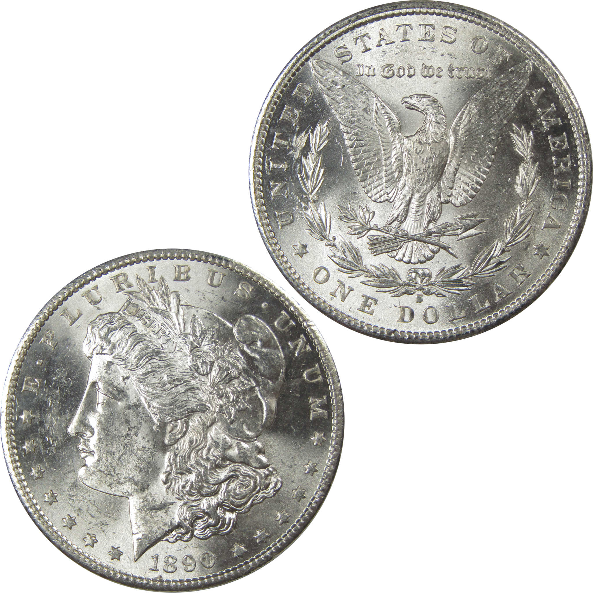 1890 S Morgan Dollar Uncirculated Silver $1 Coin SKU:I21082 - Morgan coin - Morgan silver dollar - Morgan silver dollar for sale - Profile Coins &amp; Collectibles