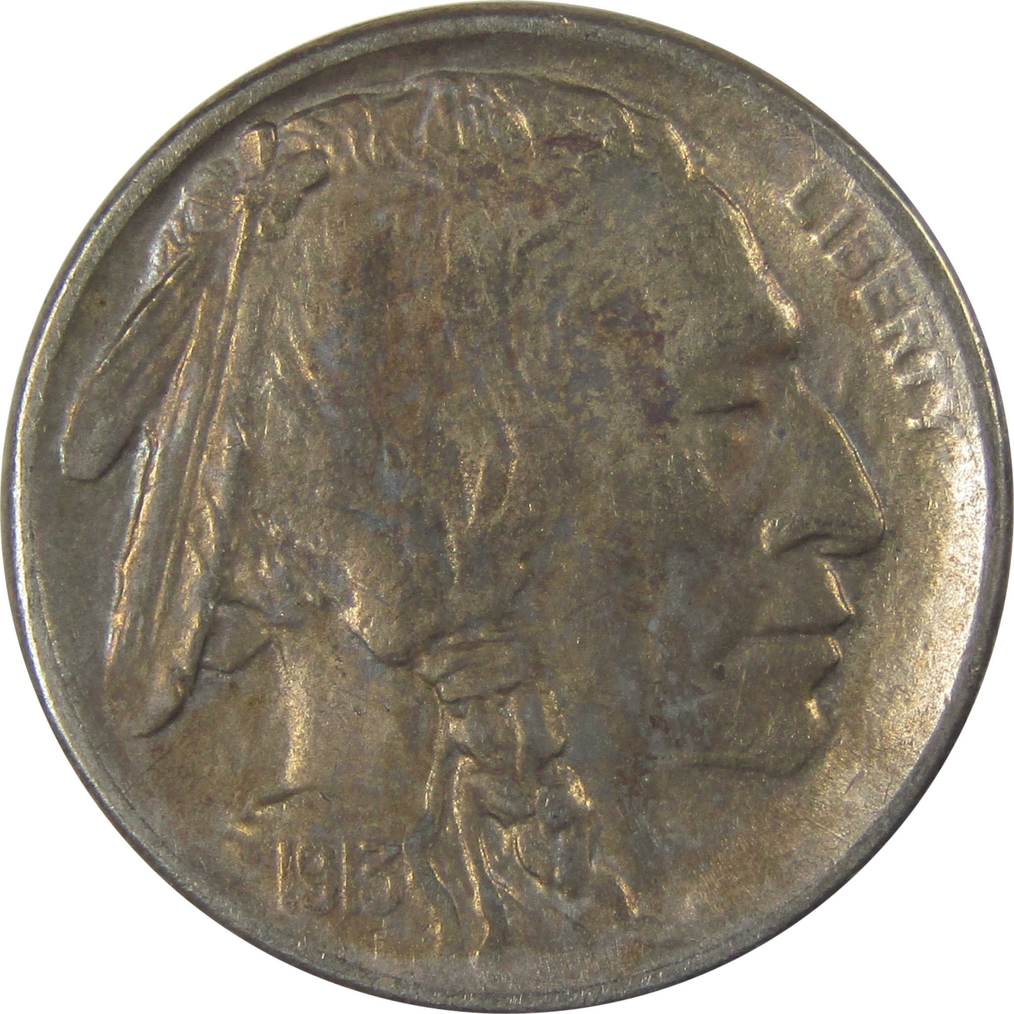 1913 S Type 1 Buffalo Nickel VF Very Fine Details 5c Coin SKU:I22890