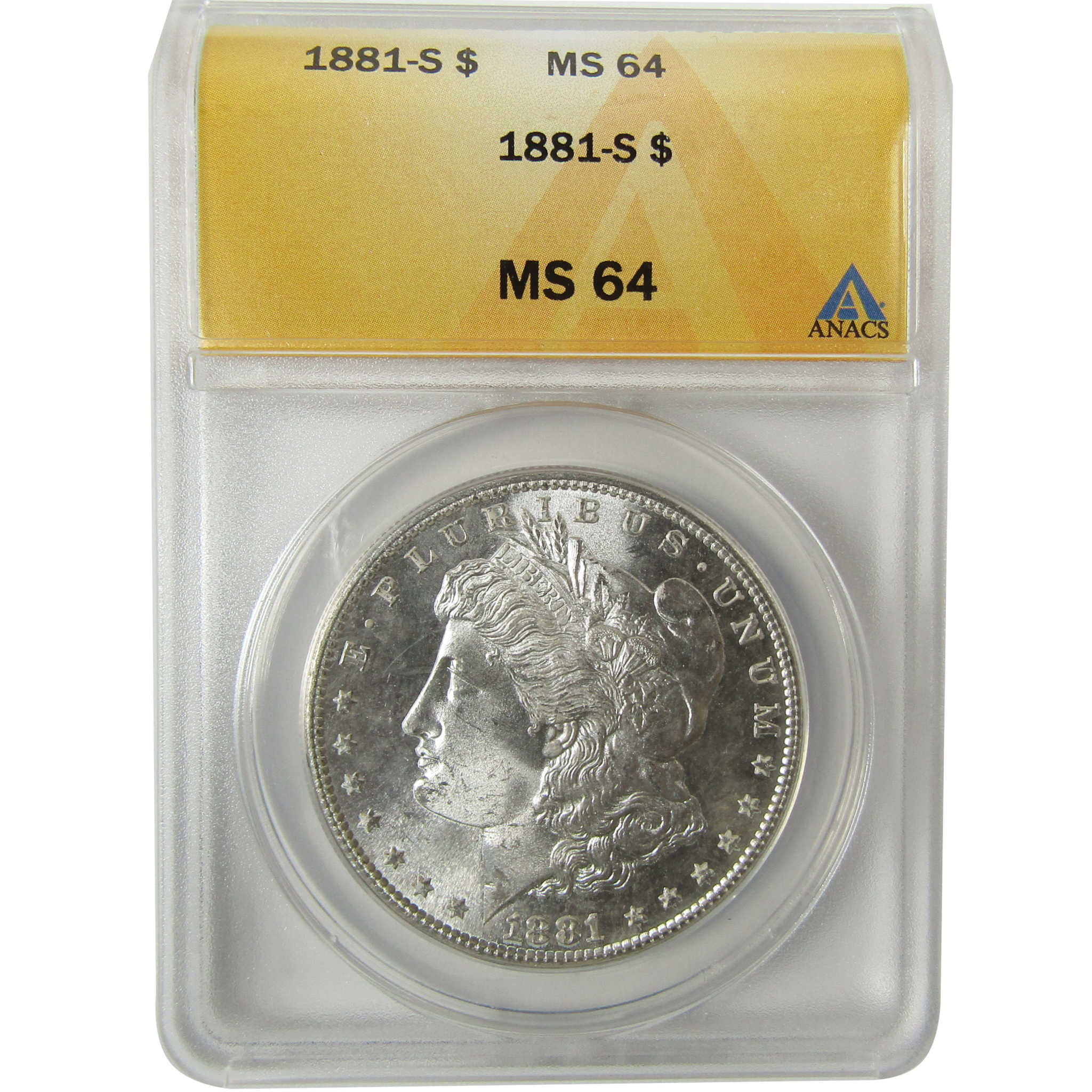1881 S Morgan Silver Dollar MS 64 ANACS Uncirculated SKU:I28306