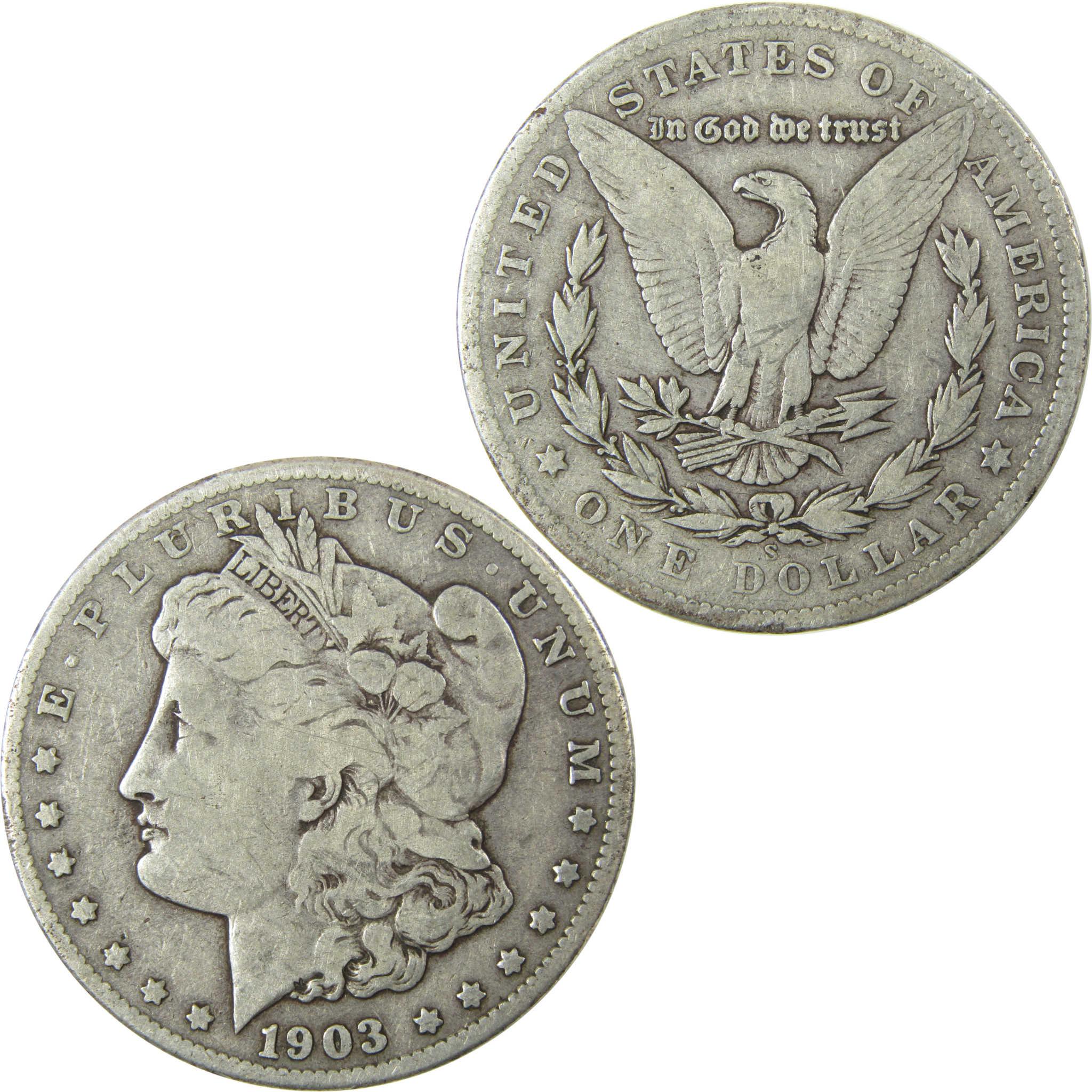 1903 S Morgan Silver Dollar F Fine $1 Coin Collectible SKU:CP1375 - Morgan coin - Morgan silver dollar - Morgan silver dollar for sale - Profile Coins &amp; Collectibles